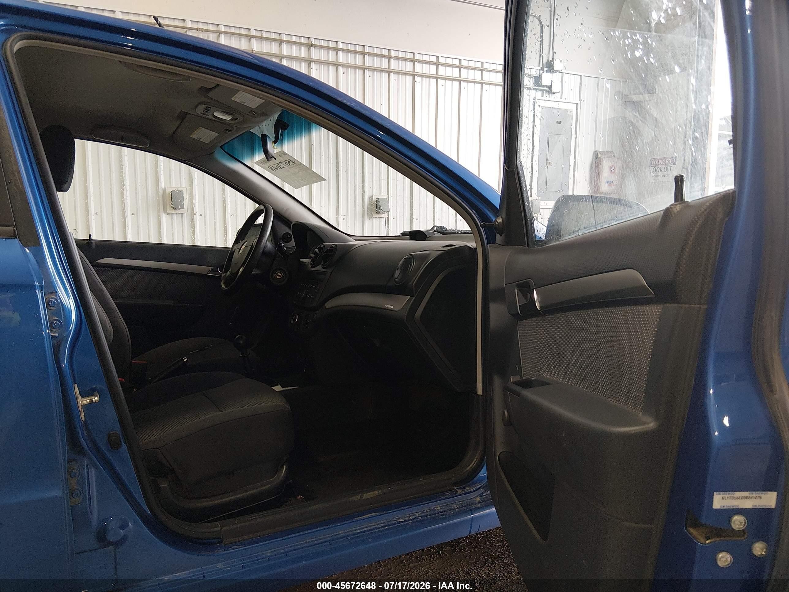 2009 Chevrolet Aveo Ls Синий vin: KL1TD56E89B691076