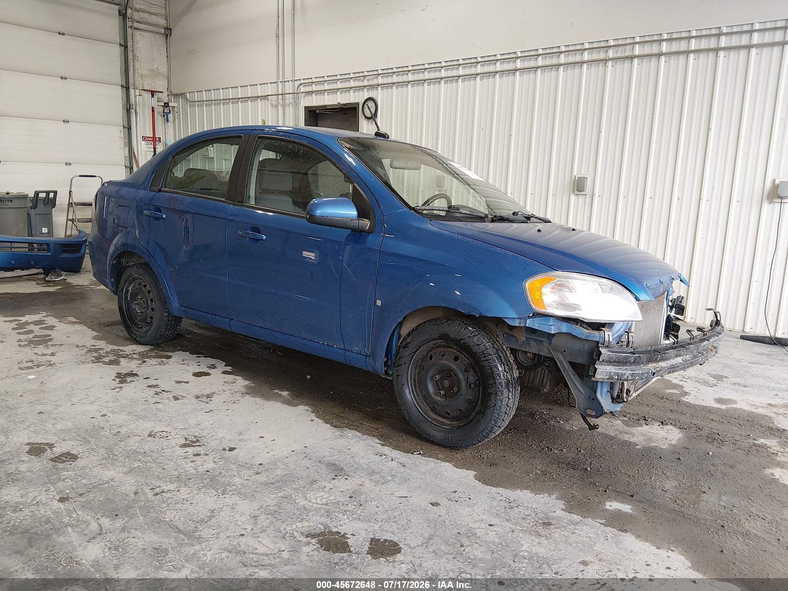 2009 Chevrolet Aveo Ls Синий vin: KL1TD56E89B691076