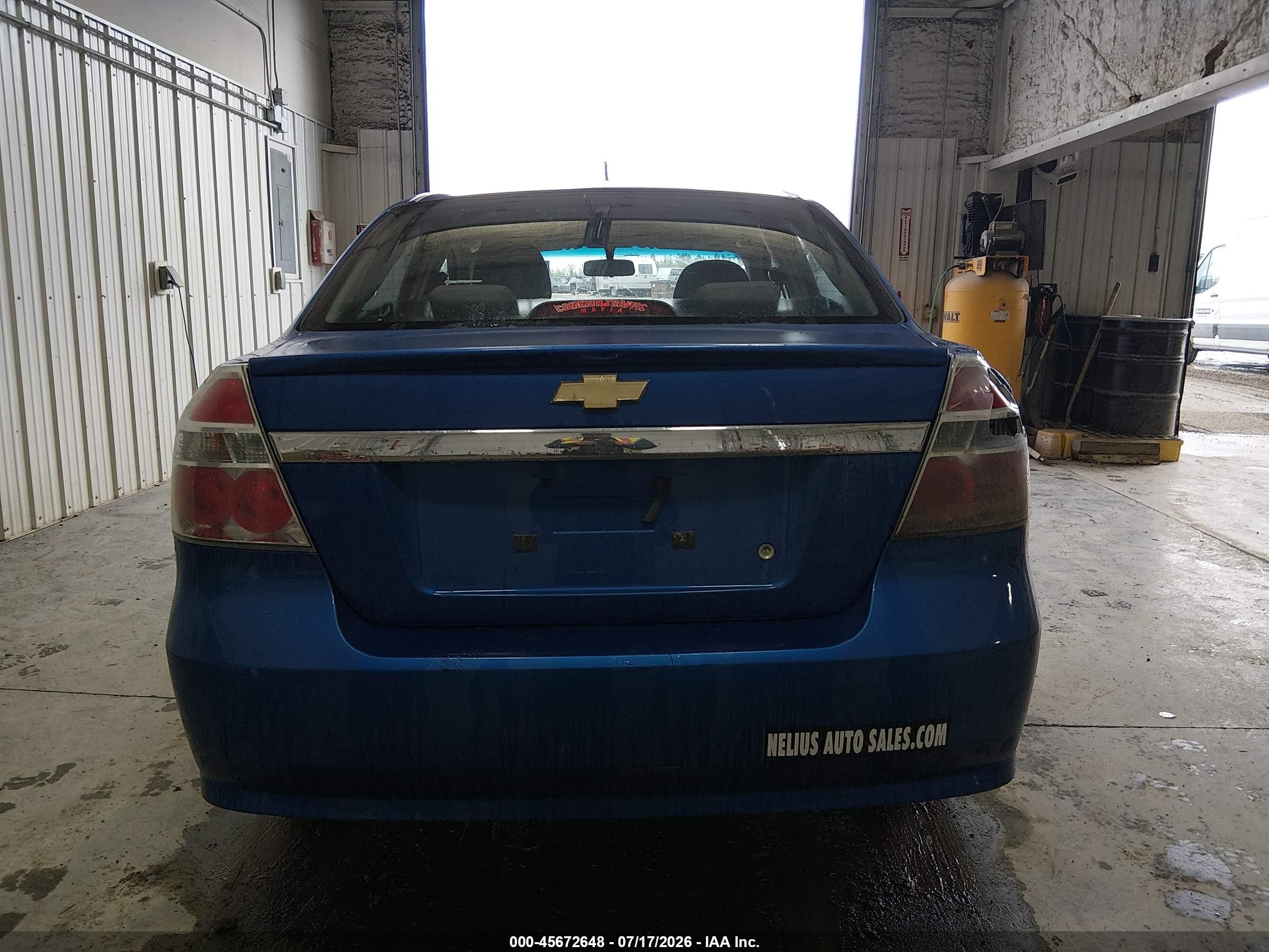 2009 Chevrolet Aveo Ls Синий vin: KL1TD56E89B691076