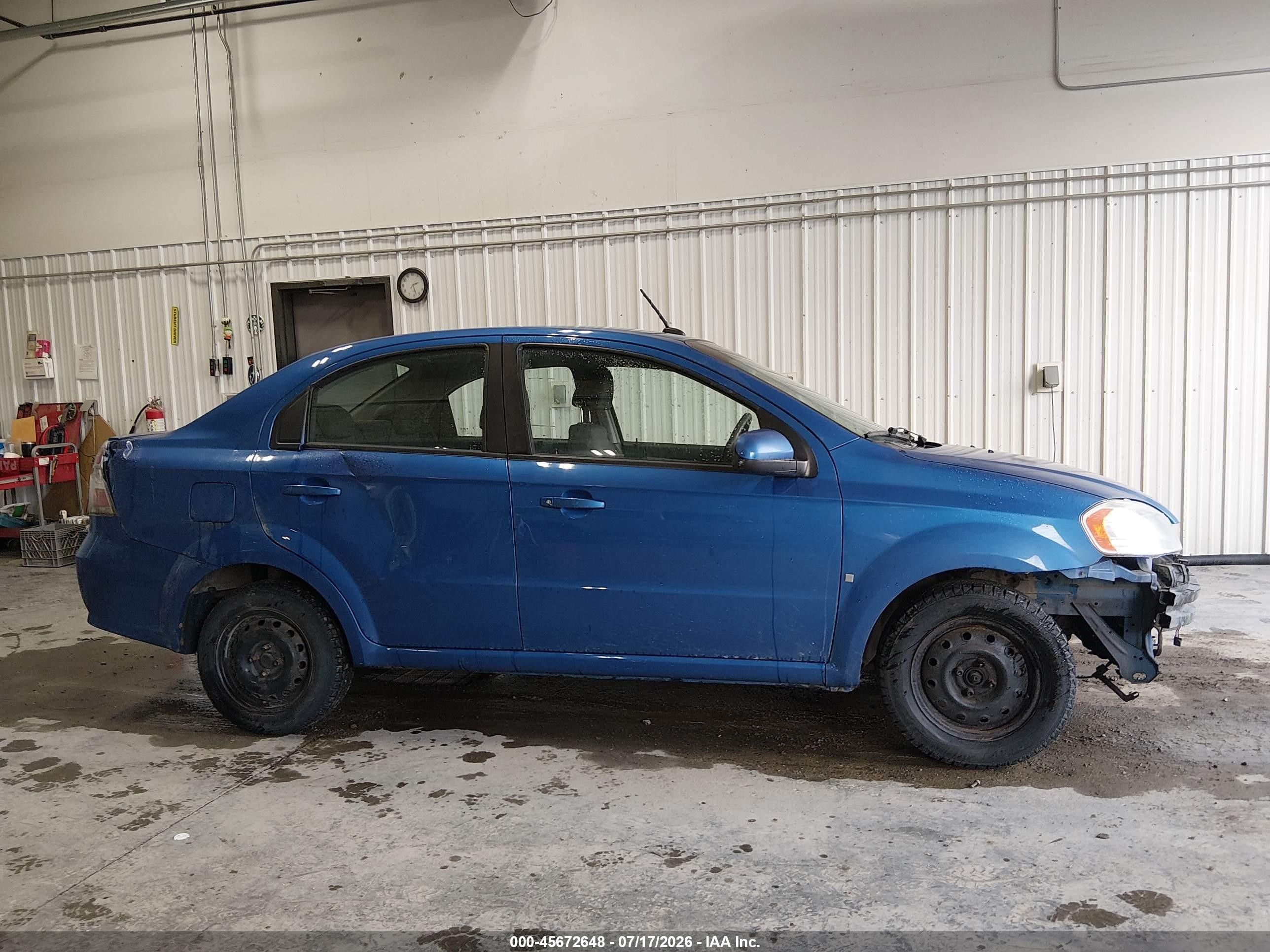 2009 Chevrolet Aveo Ls Синий vin: KL1TD56E89B691076