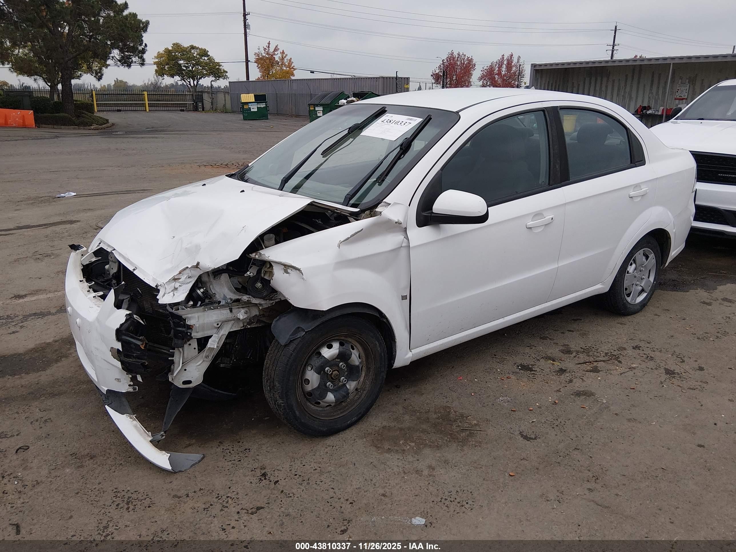 2009 Chevrolet Aveo Lt White vin: KL1TD56EX9B372102