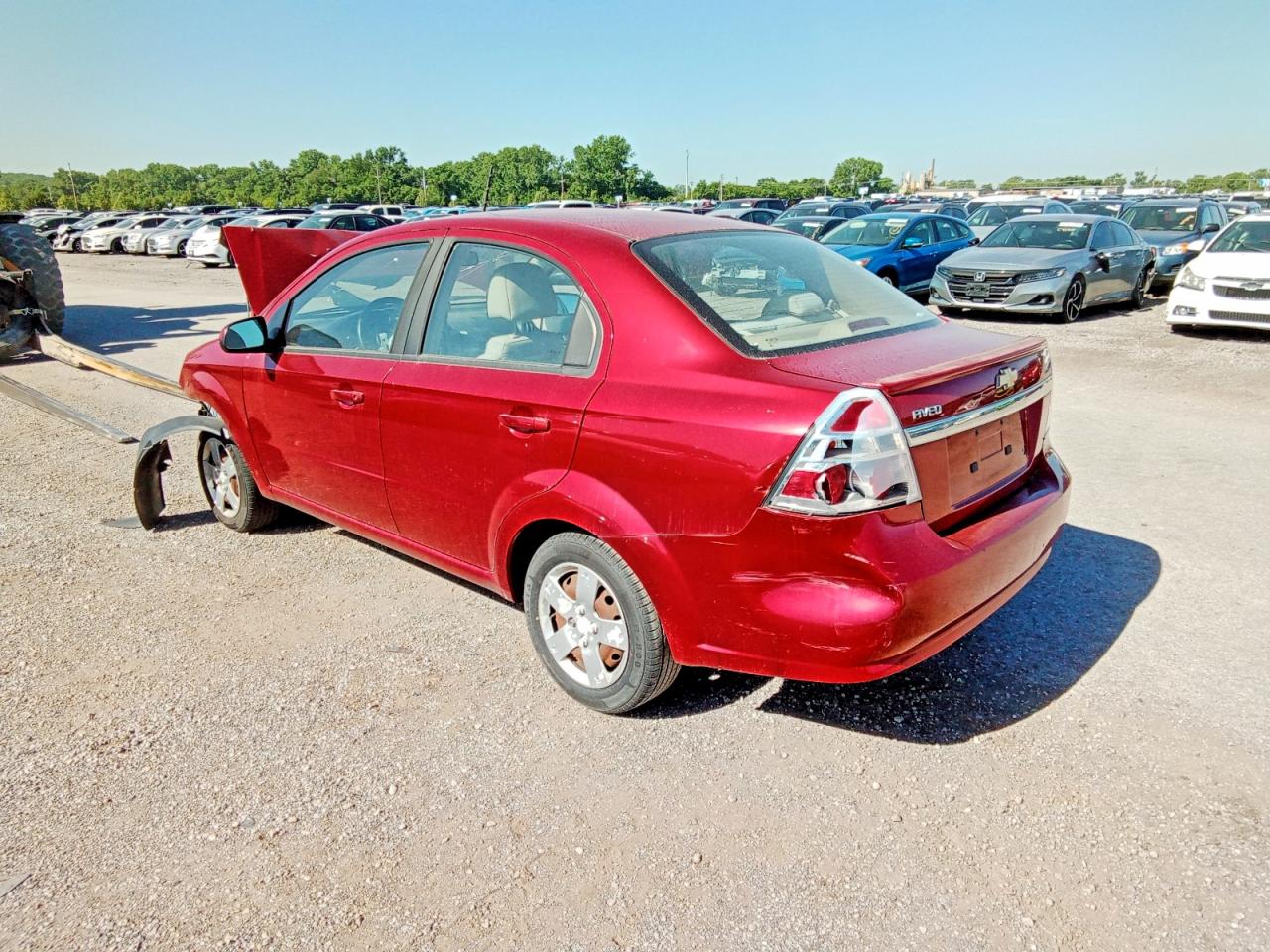 2011 Chevrolet Aveo Ls Red vin: KL1TD5DE2BB189673