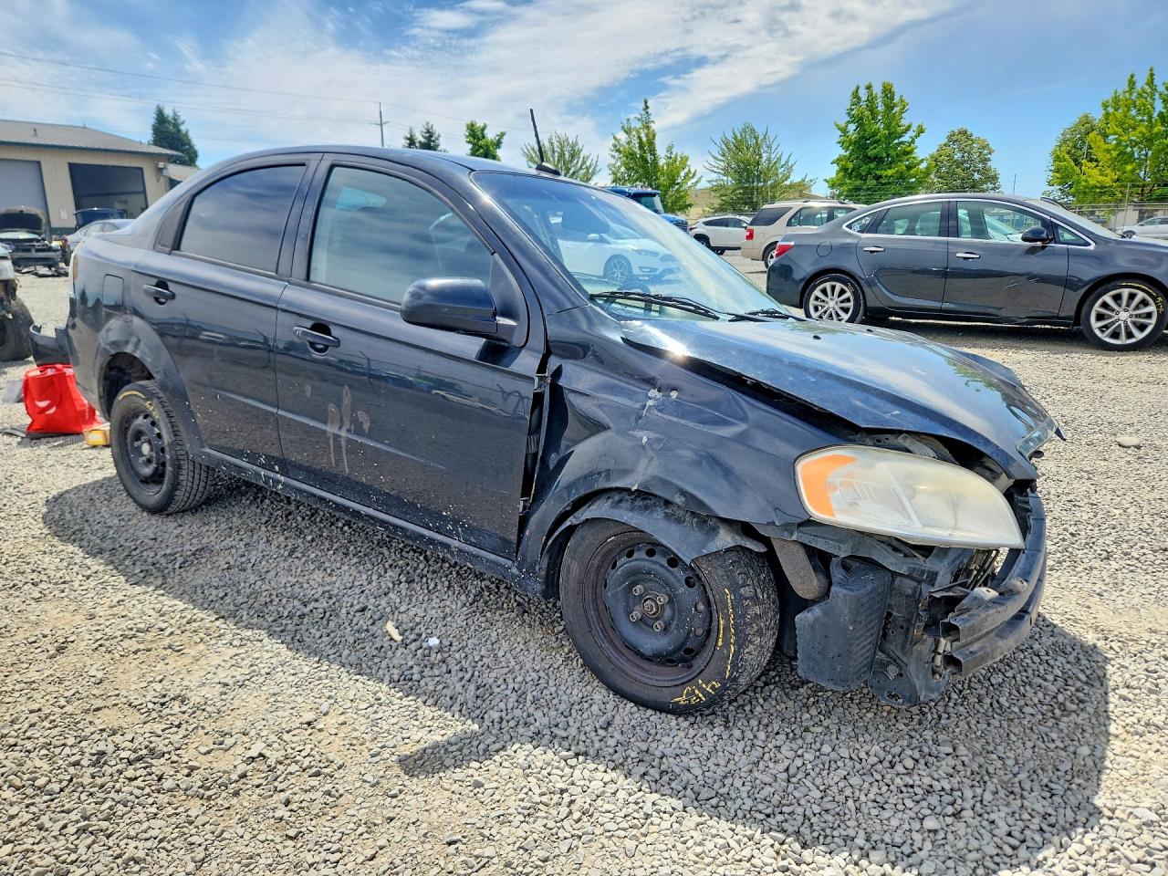 2010 Chevrolet Aveo Ls Black vin: KL1TD5DE3AB102457