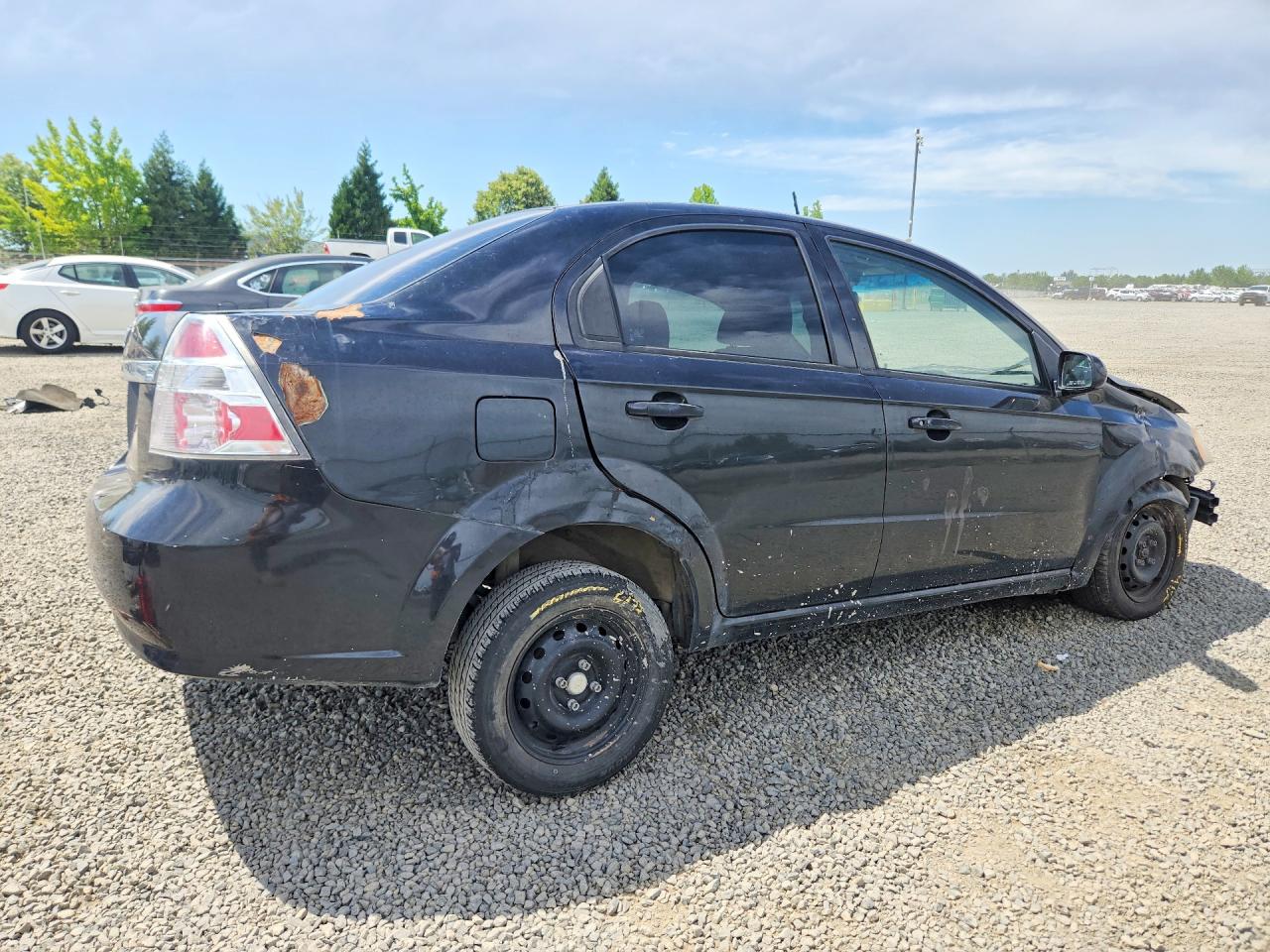 2010 Chevrolet Aveo Ls Black vin: KL1TD5DE3AB102457