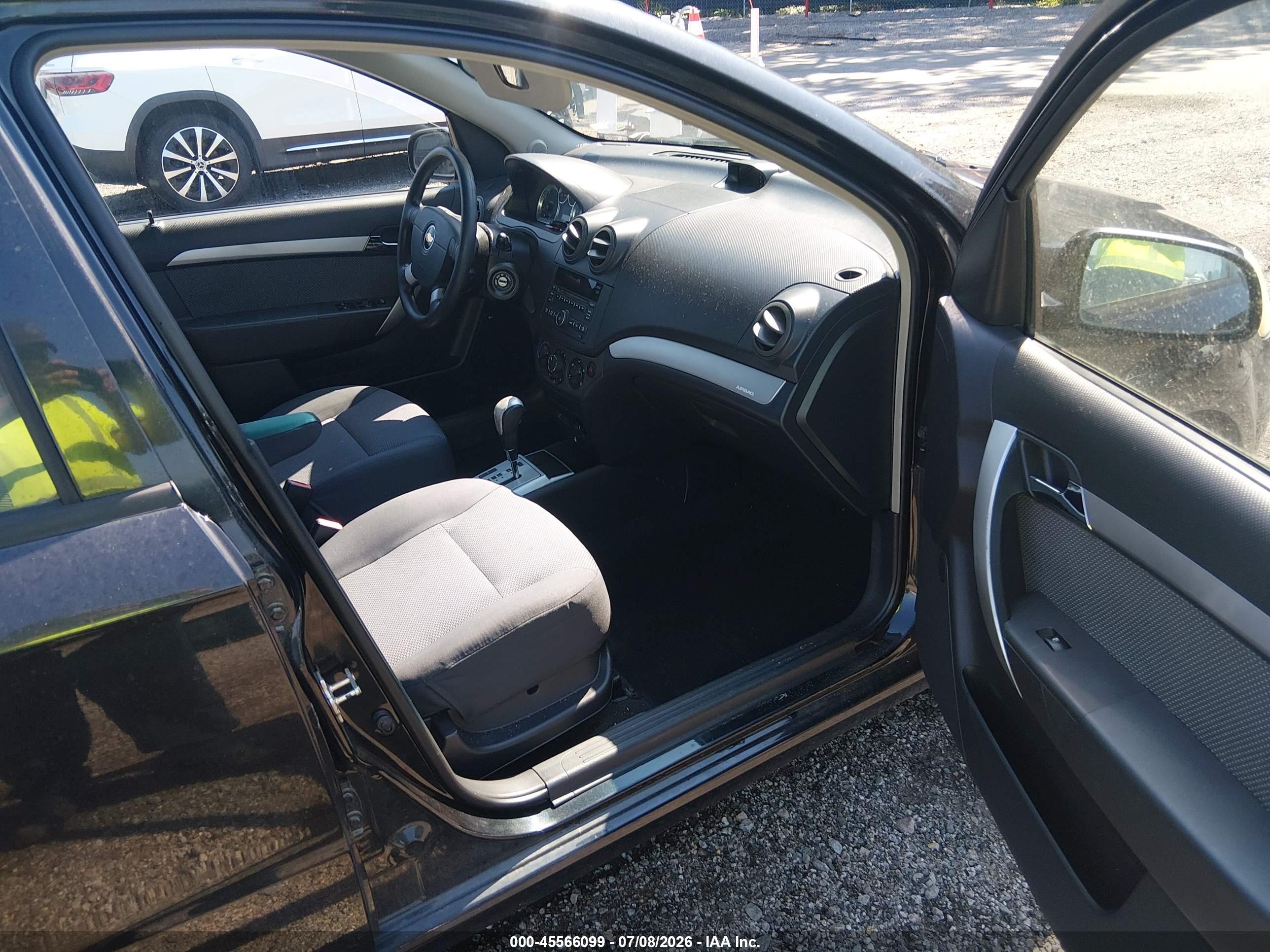2010 Chevrolet Aveo Lt Black vin: KL1TD5DE3AB131358