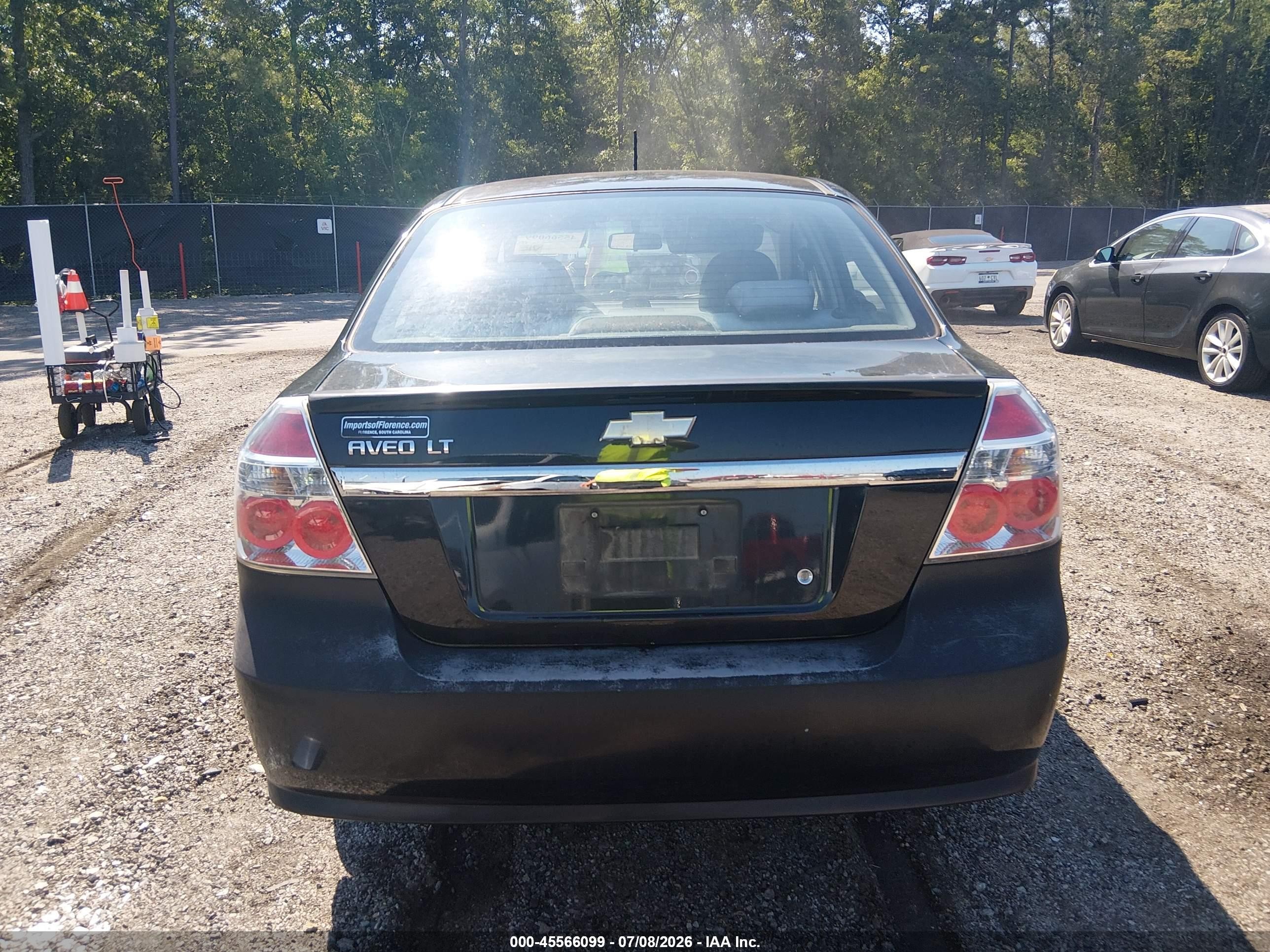 2010 Chevrolet Aveo Lt Black vin: KL1TD5DE3AB131358