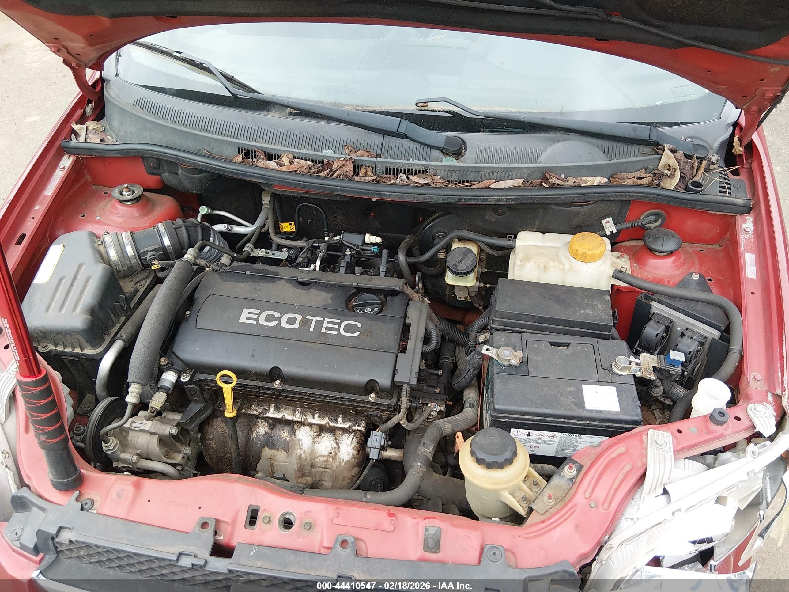 2010 Chevrolet Aveo Lt Красный vin: KL1TD5DE4AB118960