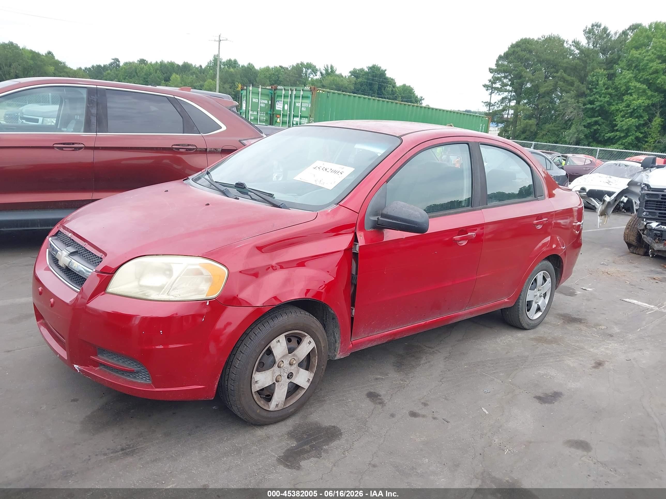 2011 Chevrolet Aveo 1lt Red vin: KL1TD5DE4BB149482