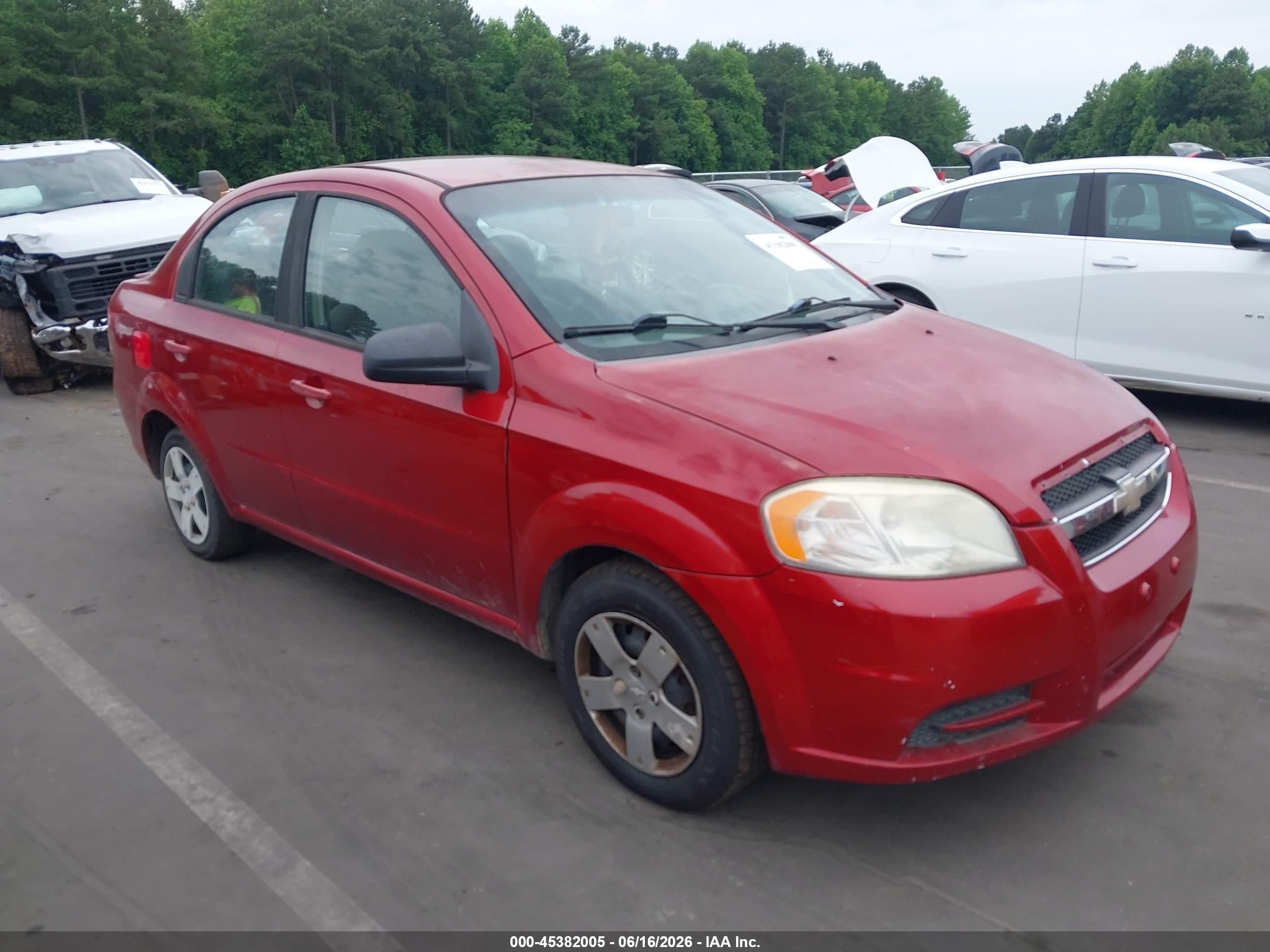 2011 Chevrolet Aveo 1lt Red vin: KL1TD5DE4BB149482