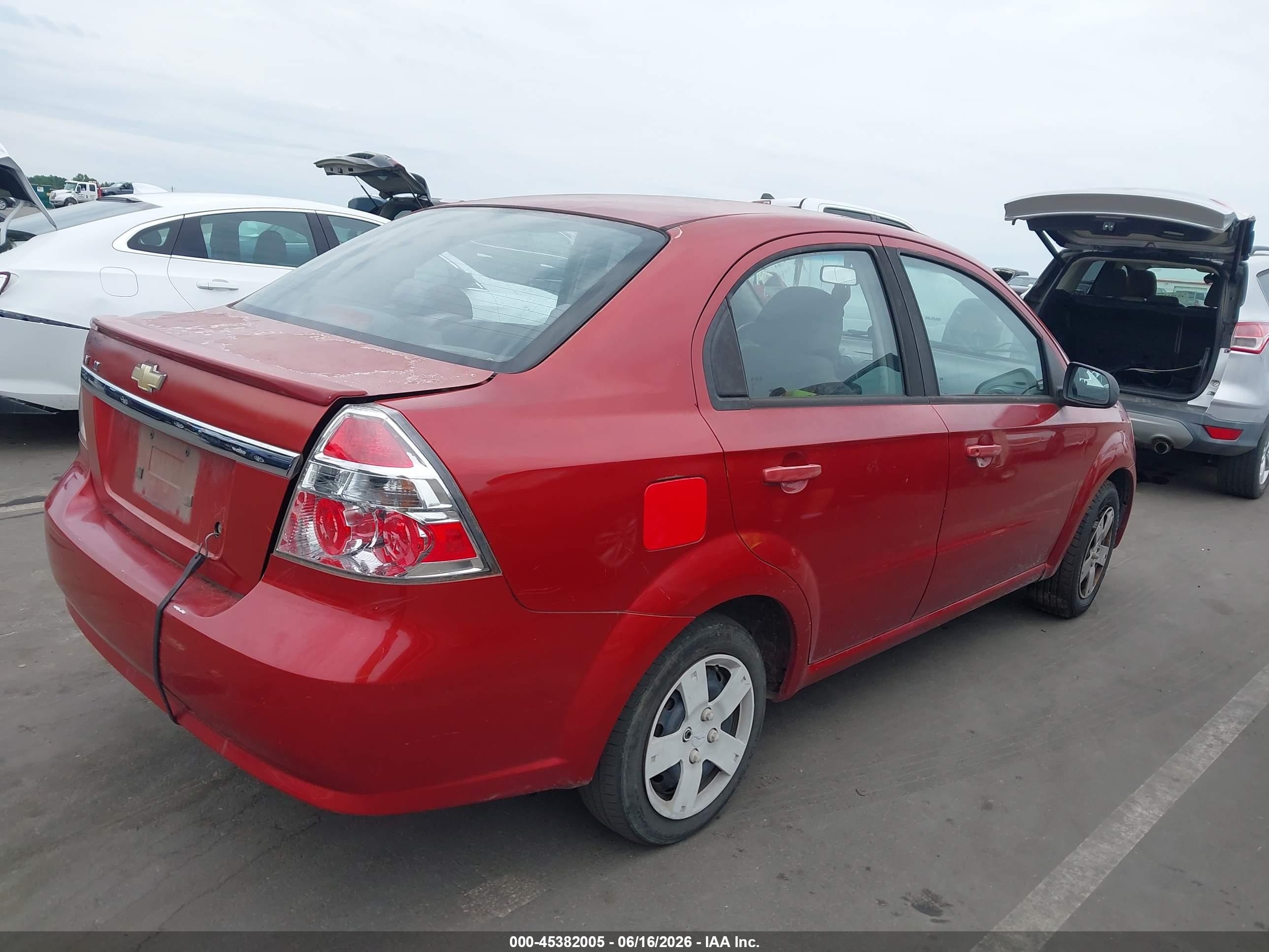2011 Chevrolet Aveo 1lt Red vin: KL1TD5DE4BB149482