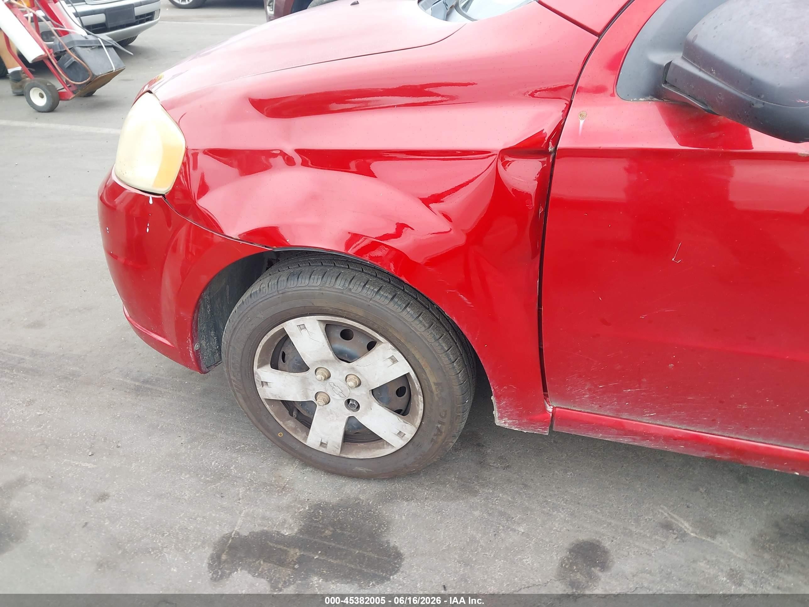 2011 Chevrolet Aveo 1lt Red vin: KL1TD5DE4BB149482