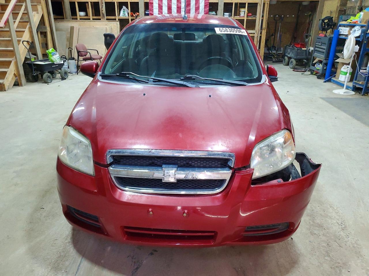 2011 Chevrolet Aveo Ls Red vin: KL1TD5DE6BB186954
