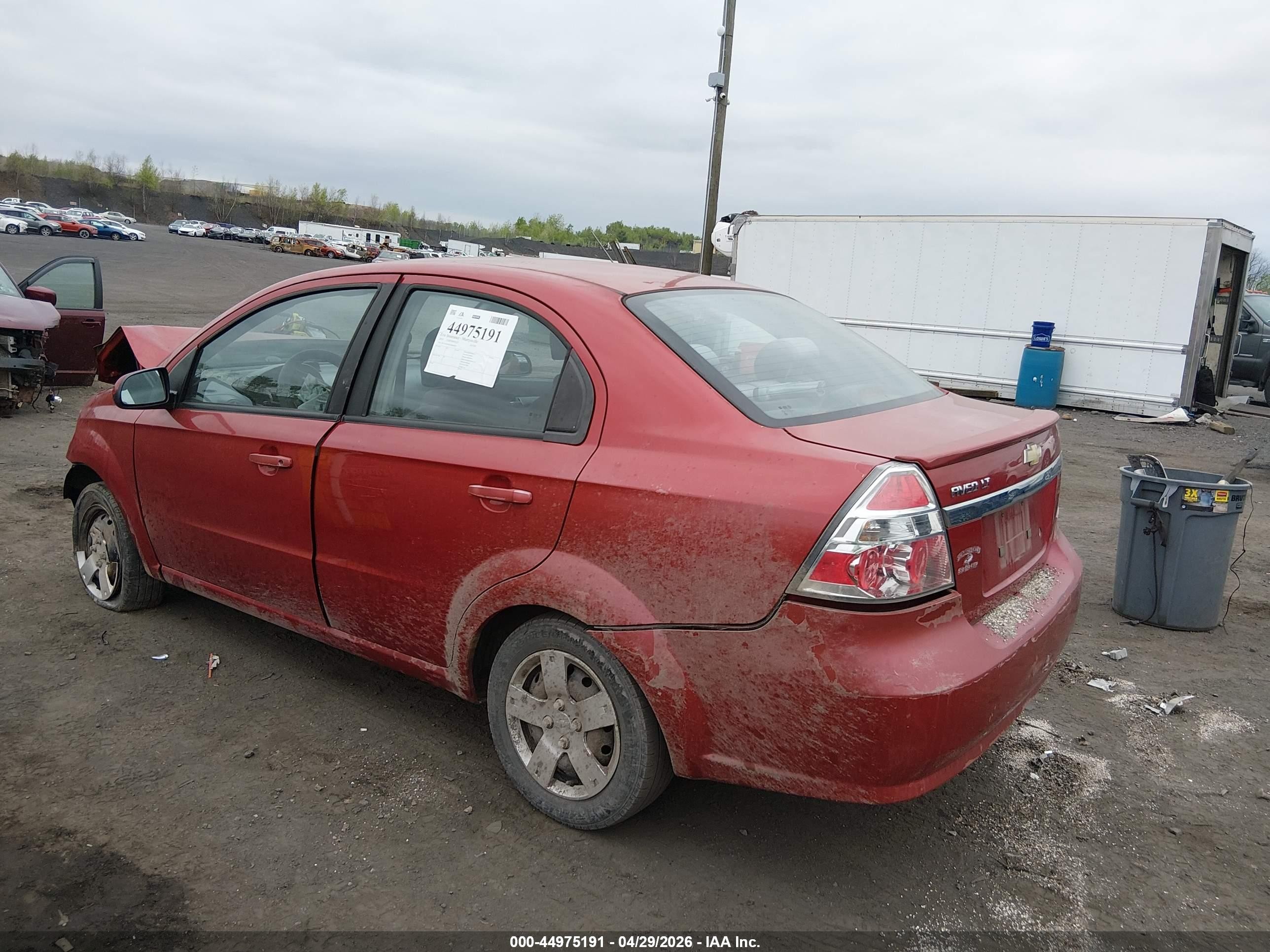 2010 Chevrolet Aveo Lt Red vin: KL1TD5DE8AB044474