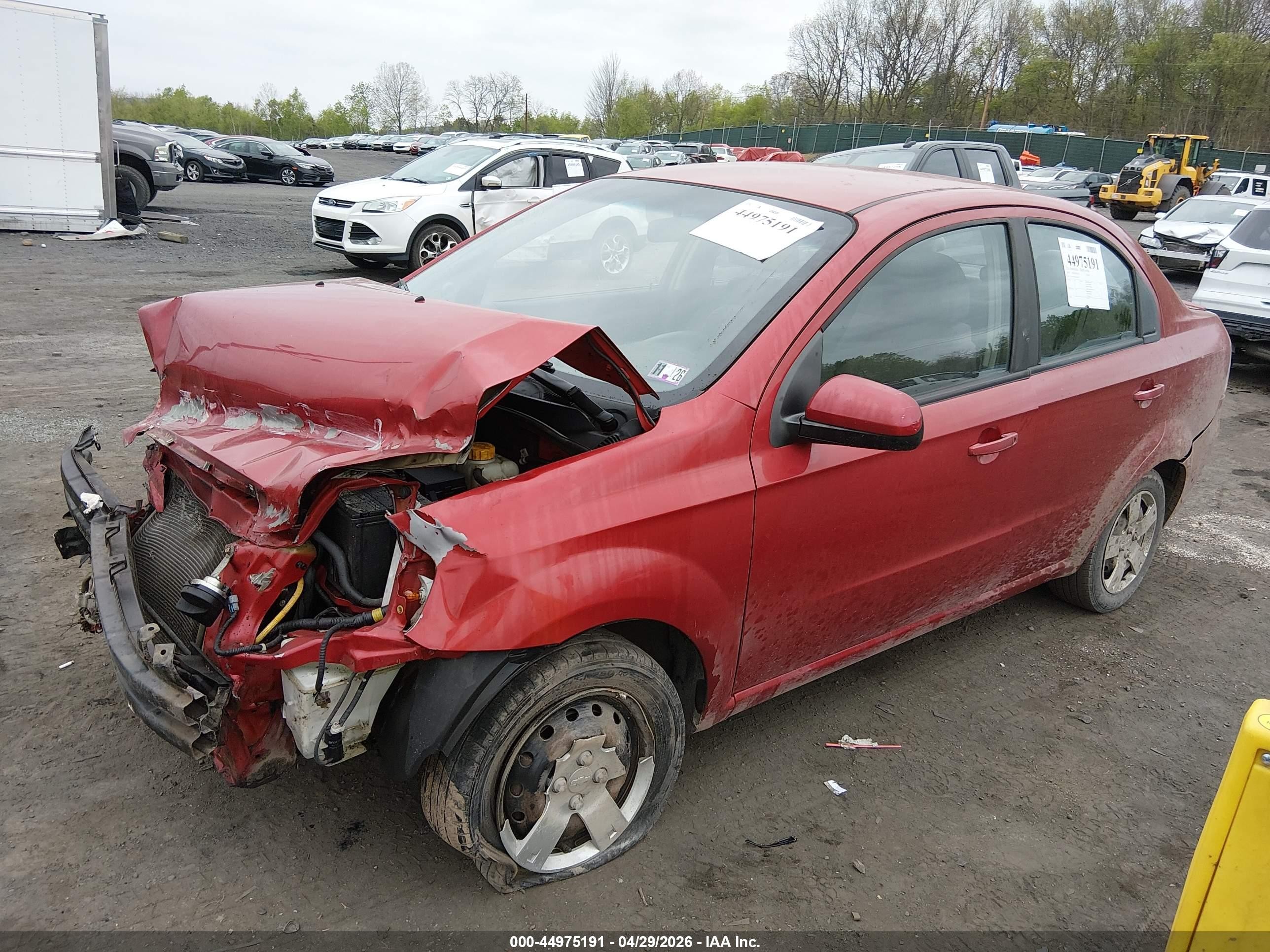 2010 Chevrolet Aveo Lt Red vin: KL1TD5DE8AB044474
