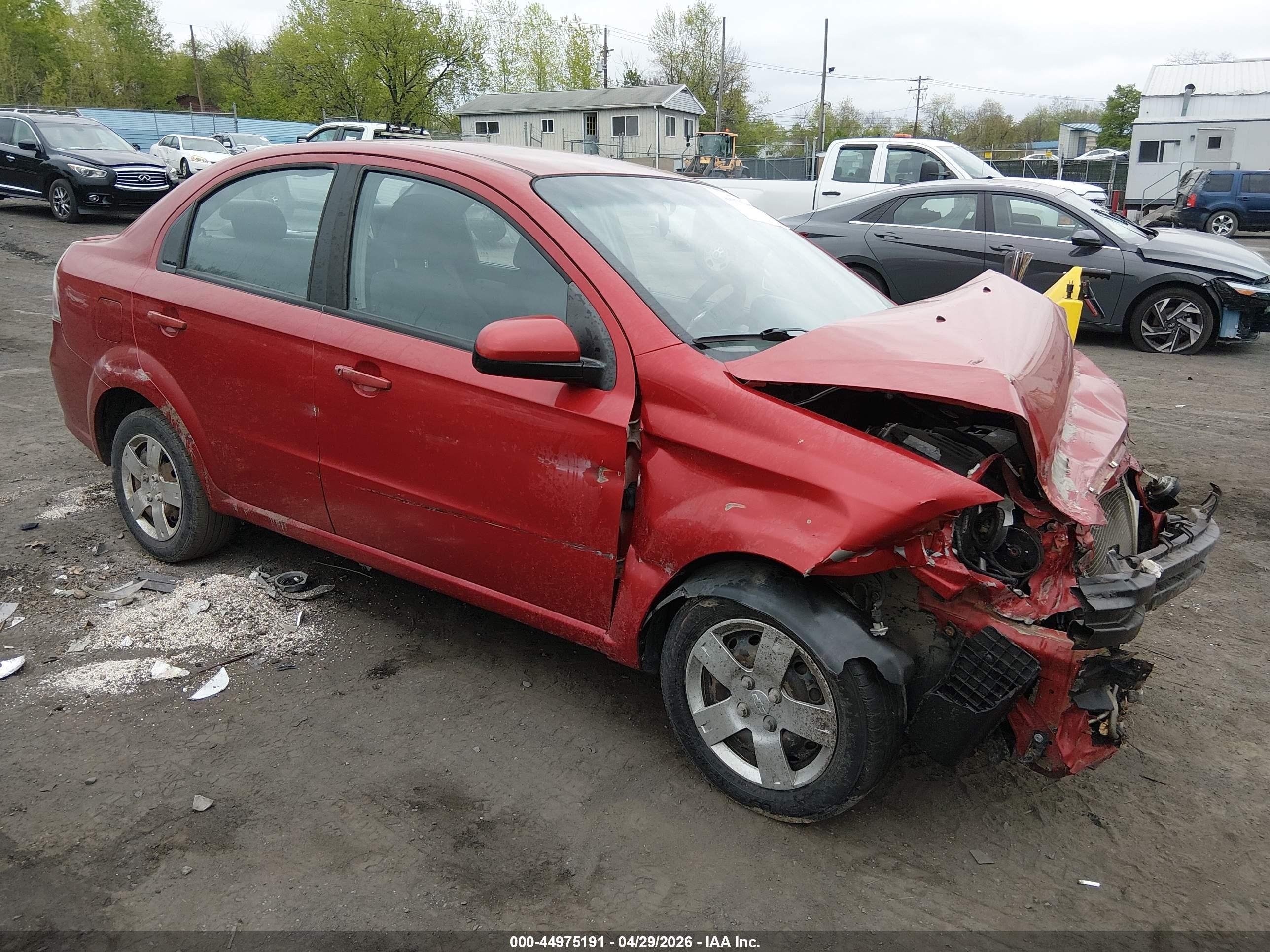 2010 Chevrolet Aveo Lt Red vin: KL1TD5DE8AB044474