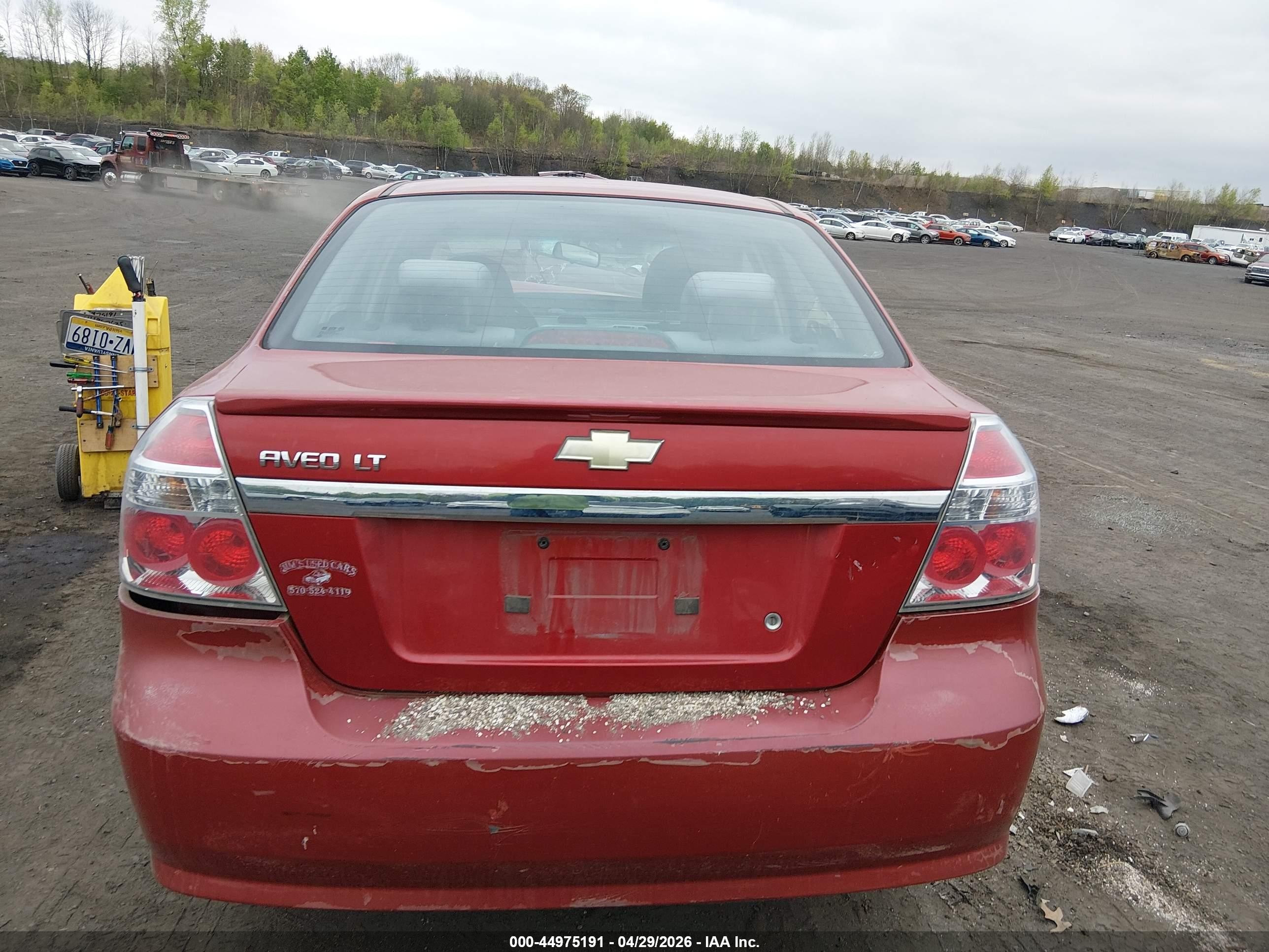 2010 Chevrolet Aveo Lt Red vin: KL1TD5DE8AB044474