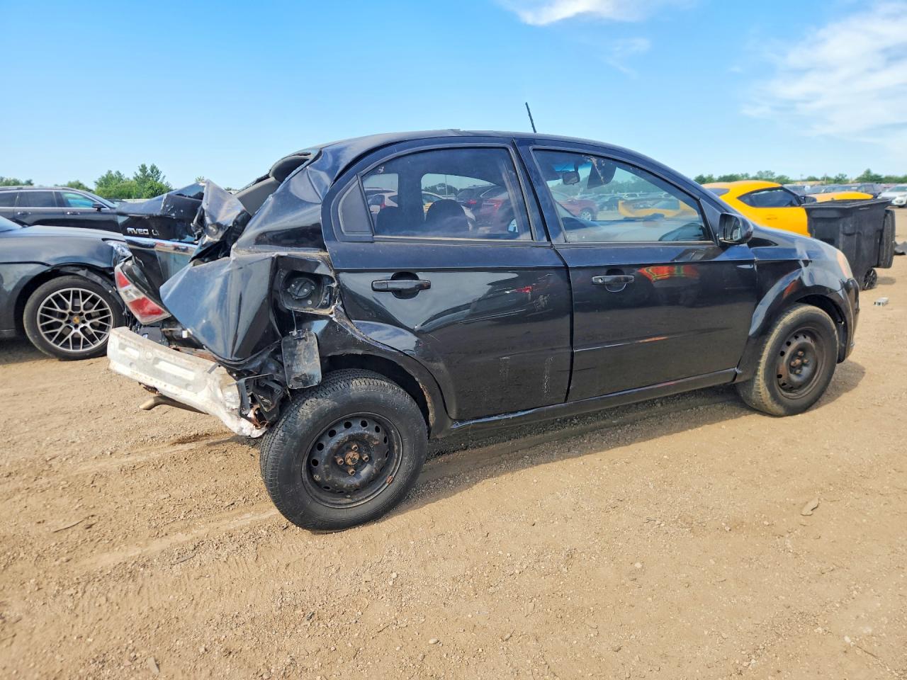 2010 Chevrolet Aveo Ls Black vin: KL1TD5DEXAB073197