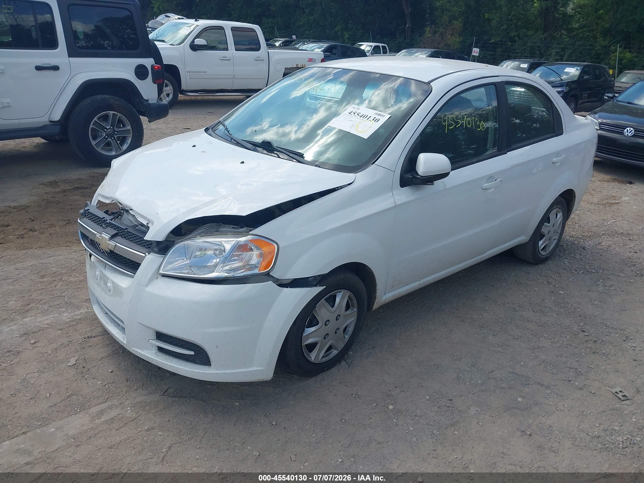 2011 Chevrolet Aveo 1lt White vin: KL1TD5DEXBB127258