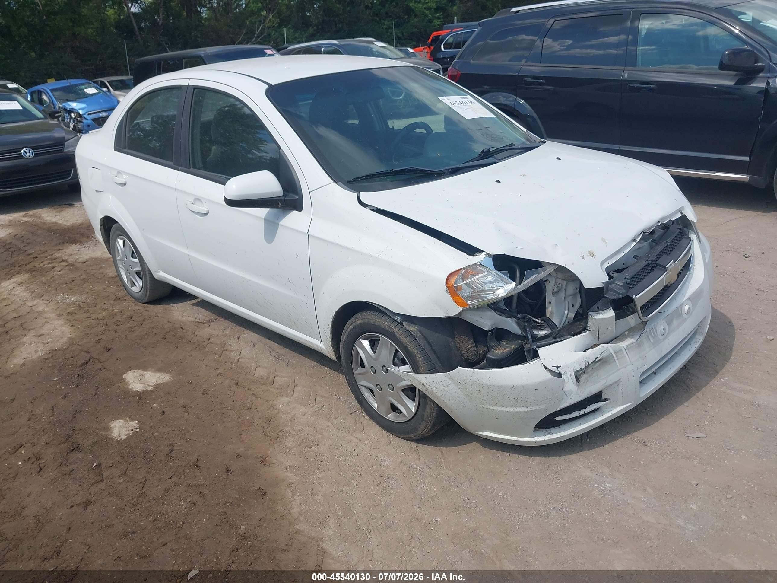 2011 Chevrolet Aveo 1lt White vin: KL1TD5DEXBB127258