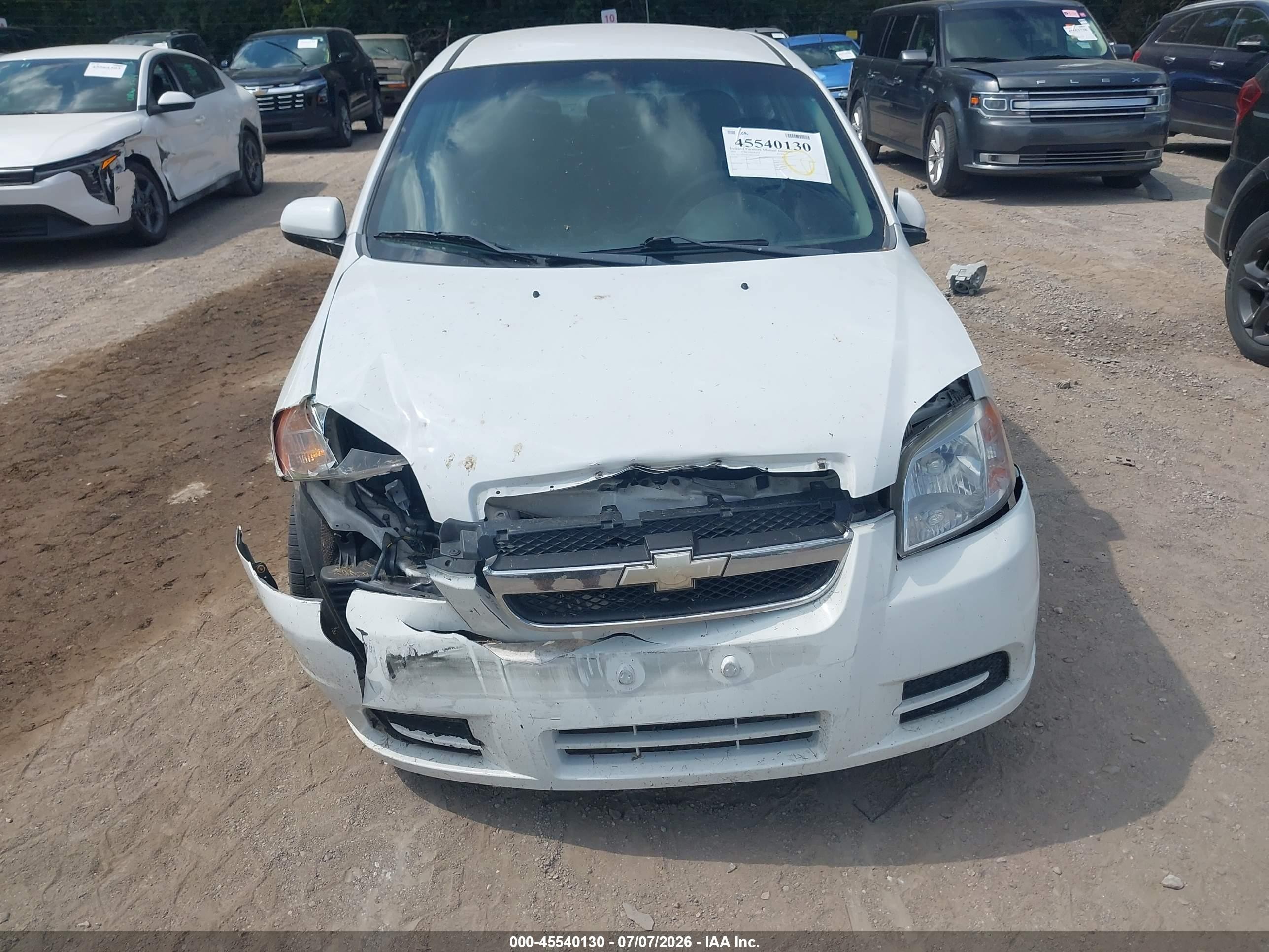 2011 Chevrolet Aveo 1lt White vin: KL1TD5DEXBB127258