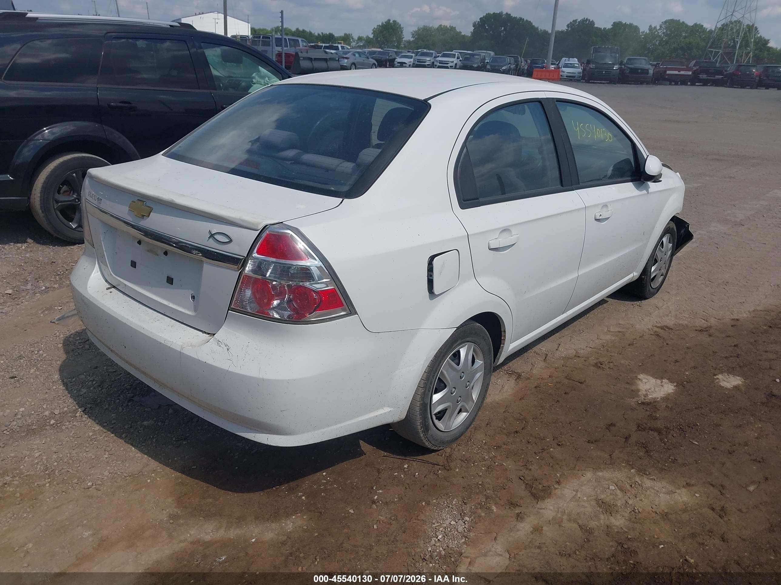 2011 Chevrolet Aveo 1lt White vin: KL1TD5DEXBB127258