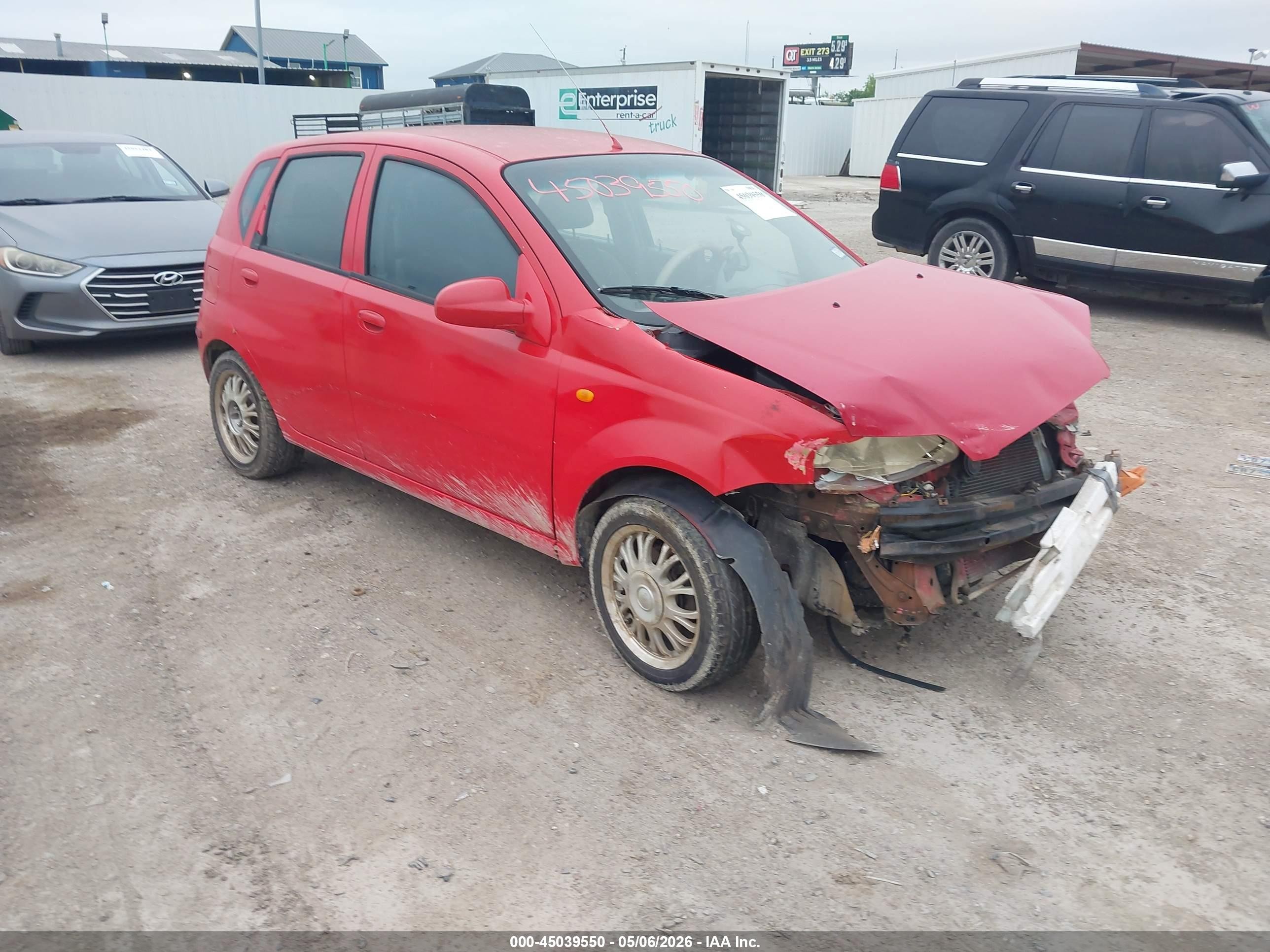 2004 Chevrolet Aveo   Красный vin: KL1TD62614B274945