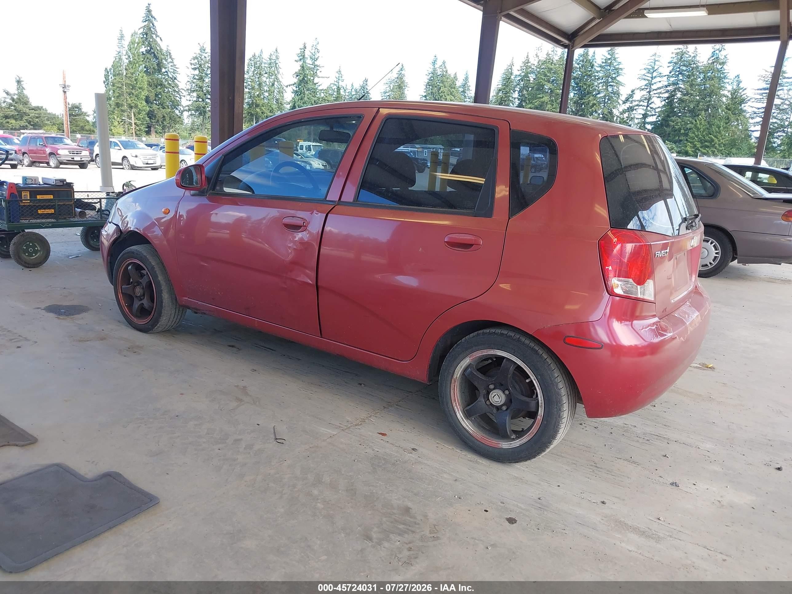 2005 Chevrolet Aveo Ls/special Value Red vin: KL1TD62665B347132