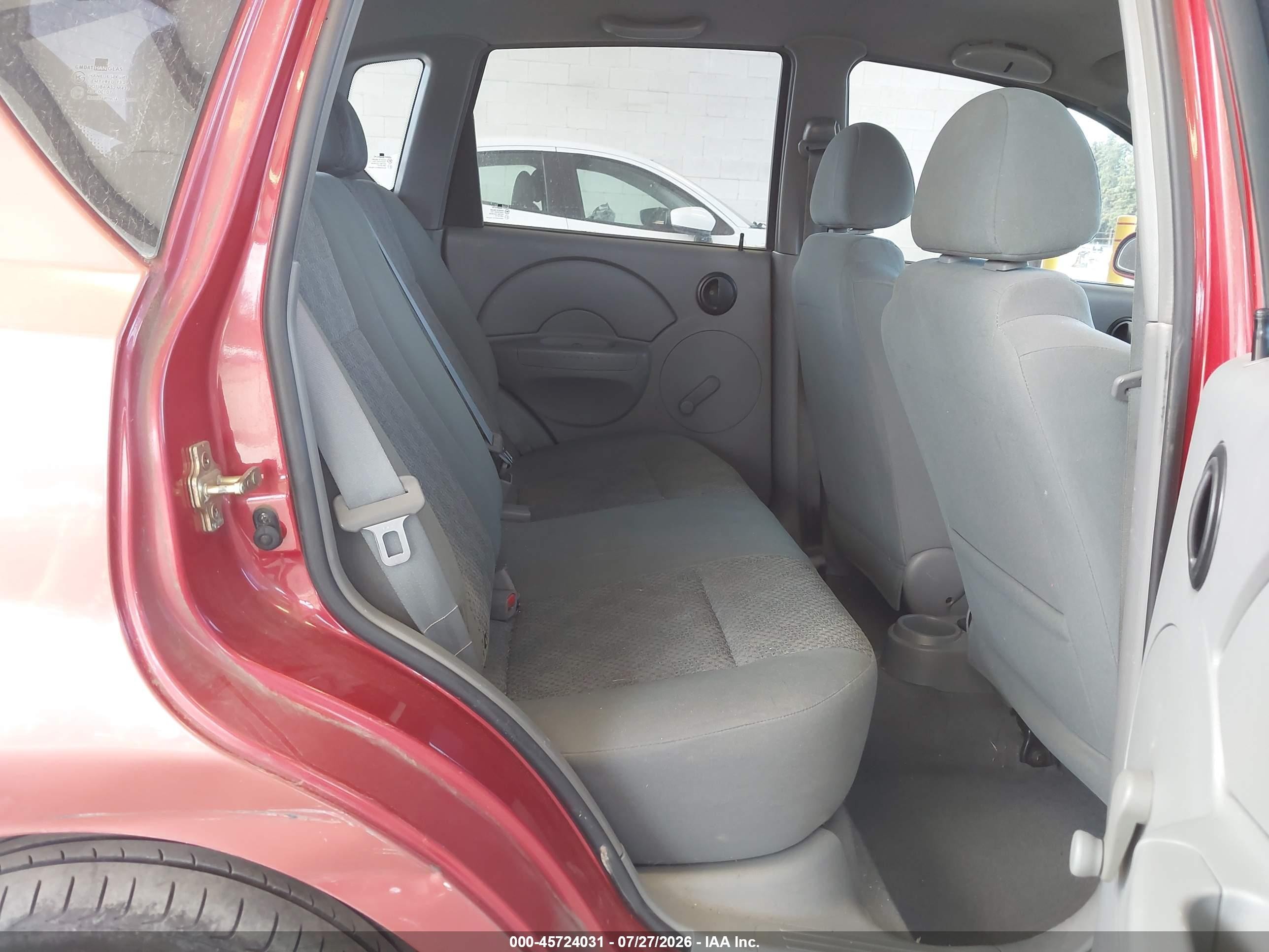 2005 Chevrolet Aveo Ls/special Value Red vin: KL1TD62665B347132