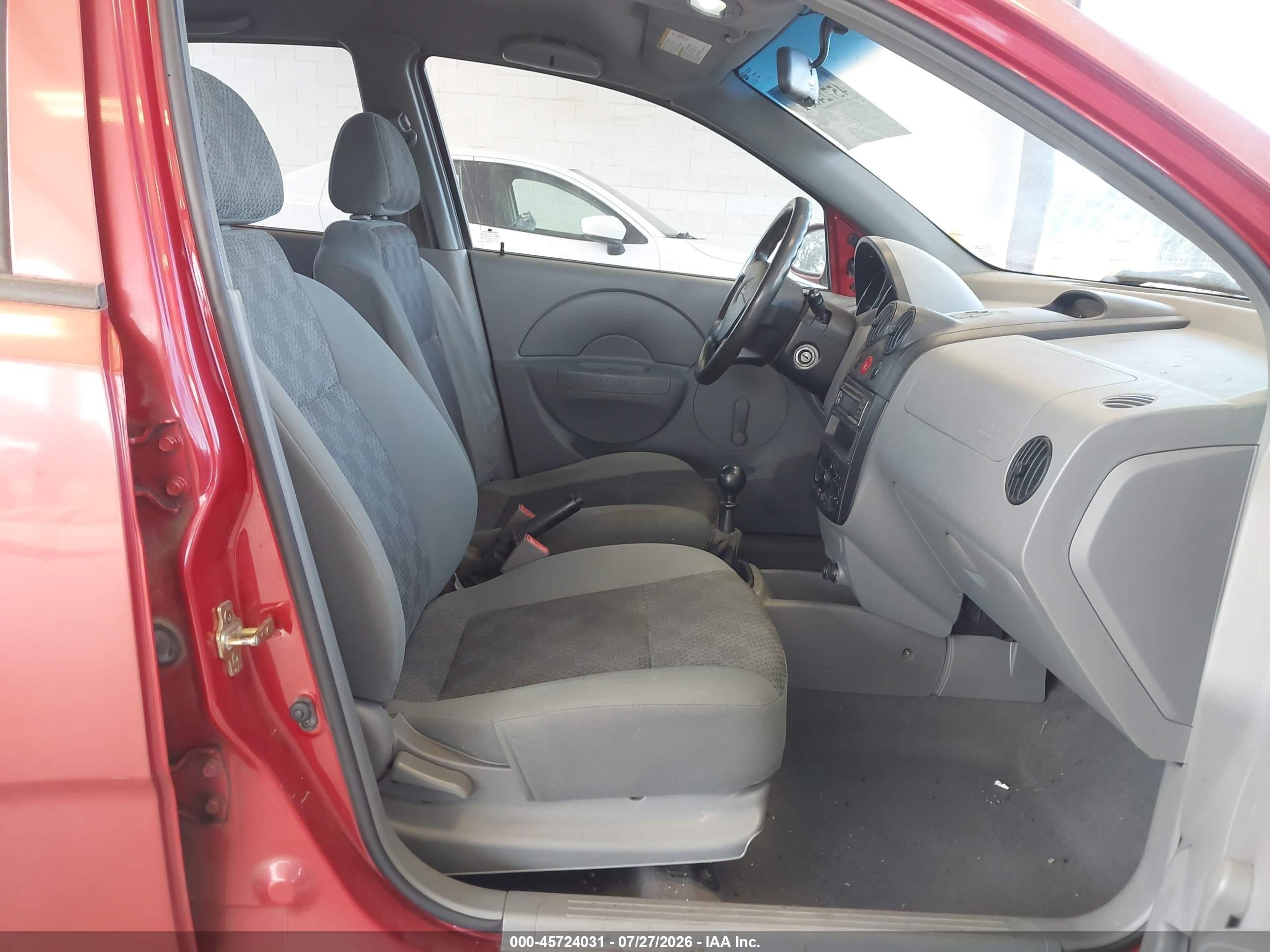 2005 Chevrolet Aveo Ls/special Value Red vin: KL1TD62665B347132