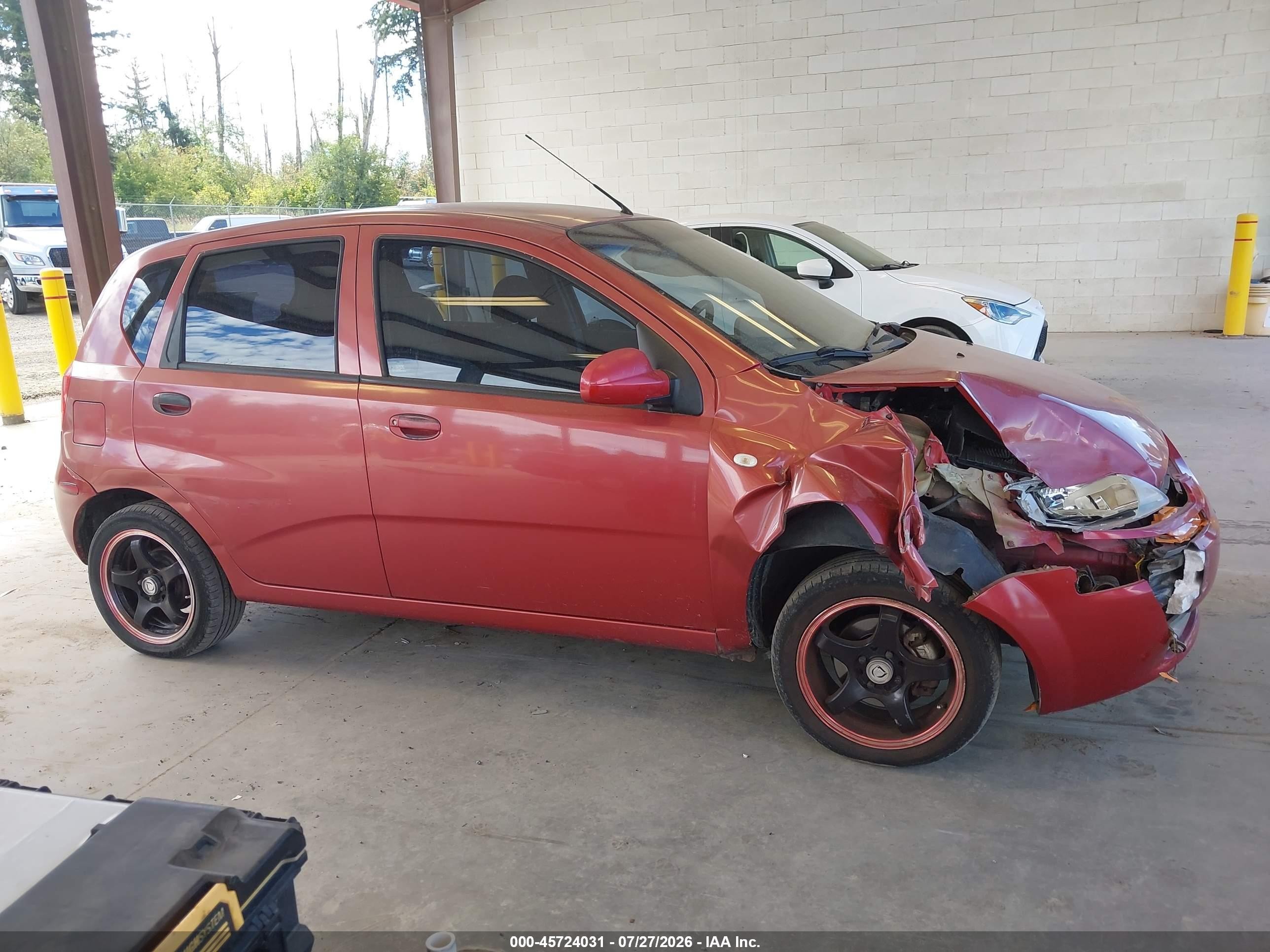 2005 Chevrolet Aveo Ls/special Value Red vin: KL1TD62665B347132