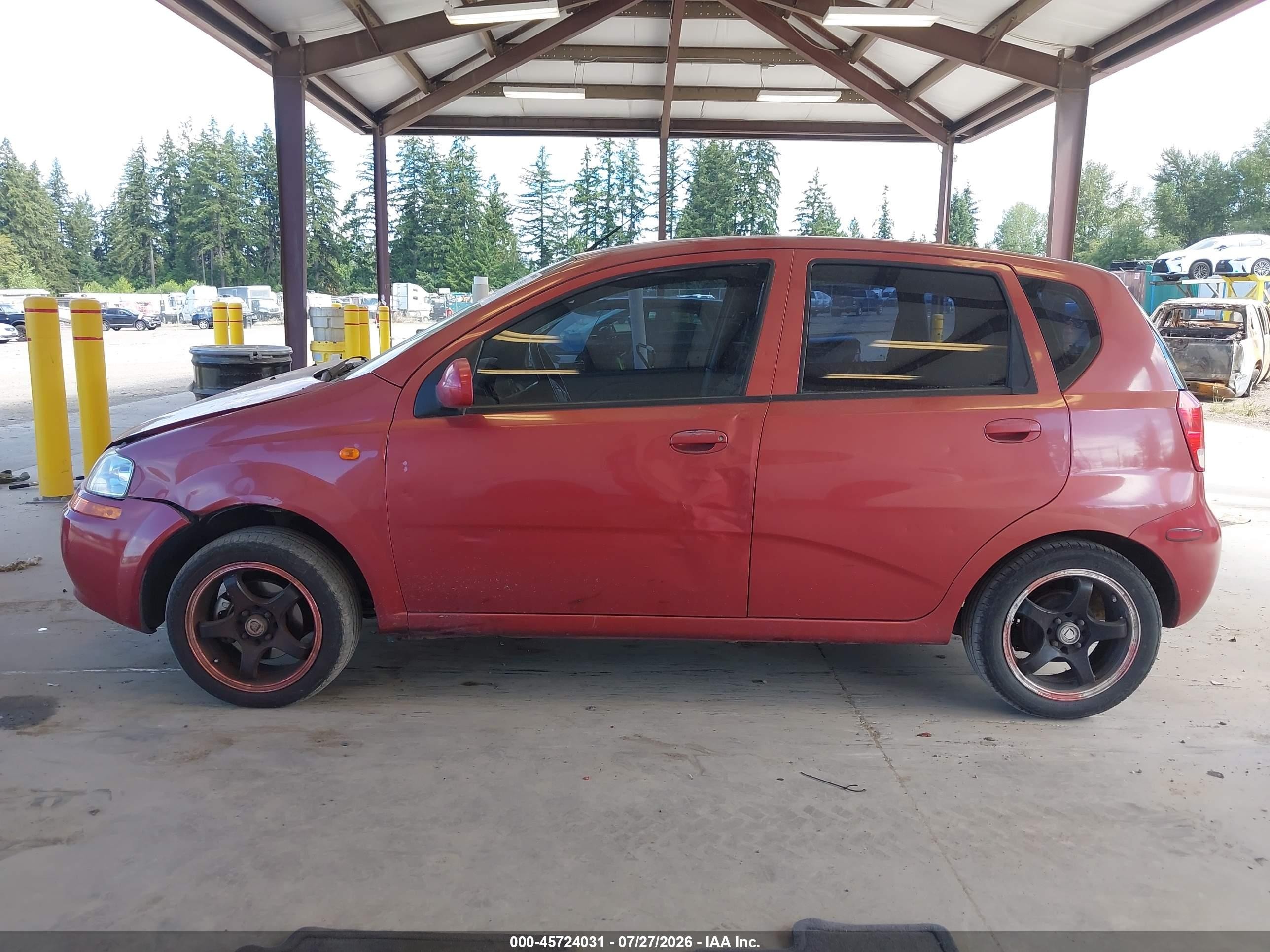 2005 Chevrolet Aveo Ls/special Value Red vin: KL1TD62665B347132