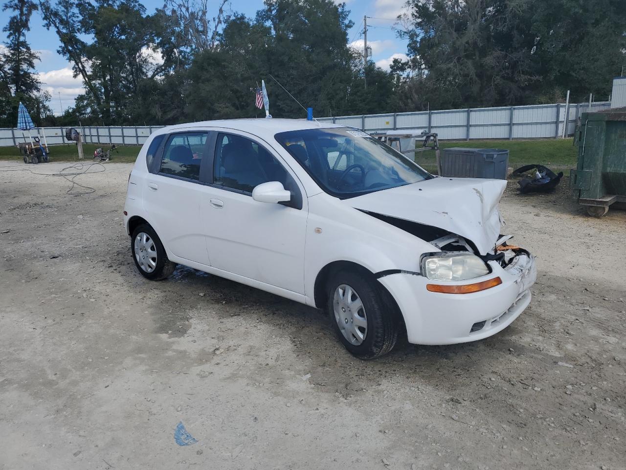 2005 Chevrolet Aveo Base White vin: KL1TD62665B490002