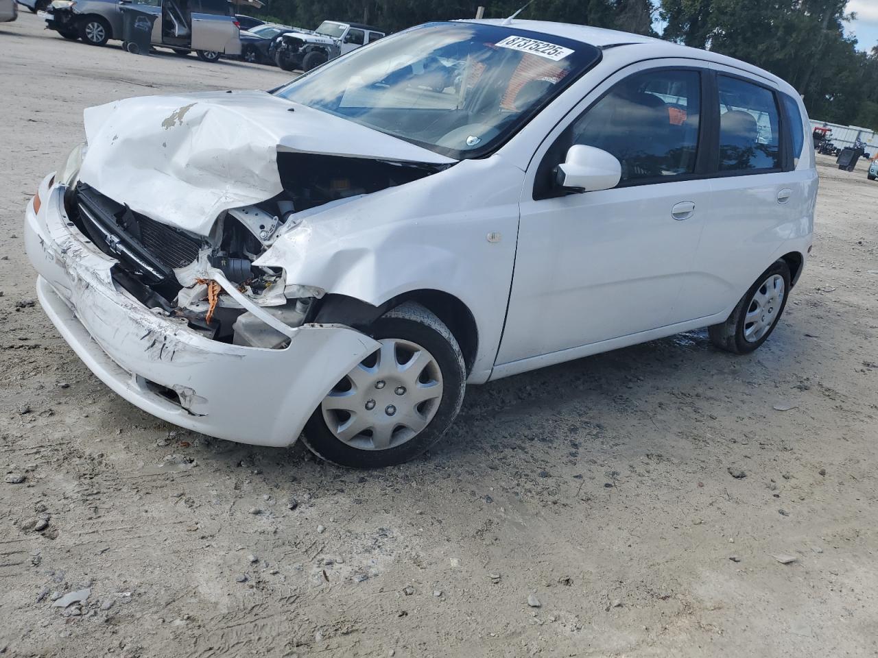 2005 Chevrolet Aveo Base White vin: KL1TD62665B490002
