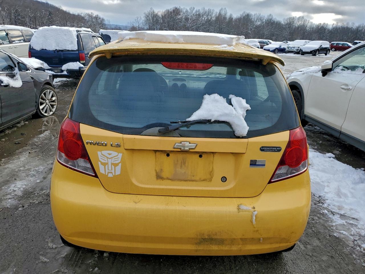 2005 Chevrolet Aveo Base Yellow vin: KL1TD62675B304516