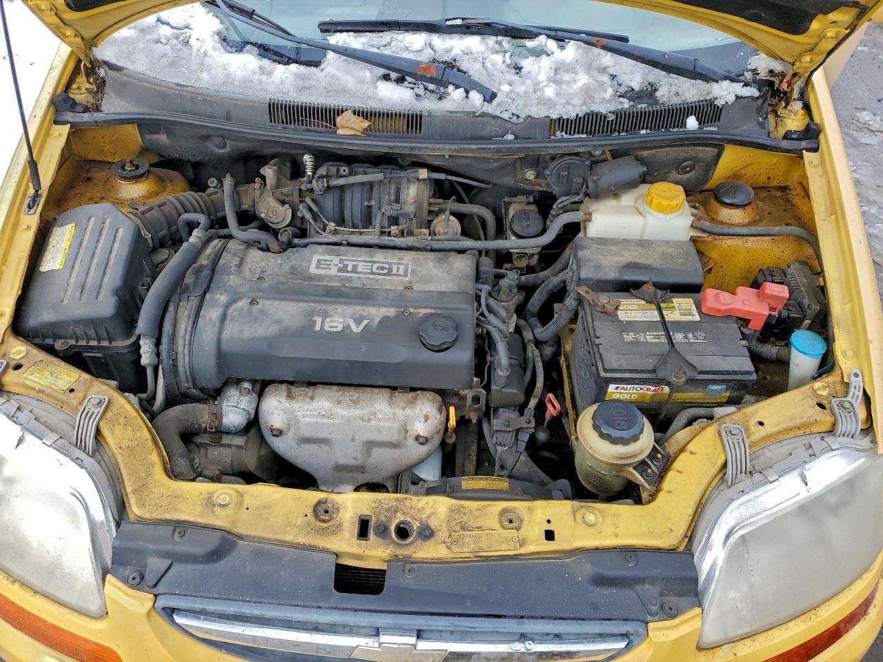 2005 Chevrolet Aveo Base Yellow vin: KL1TD62675B304516