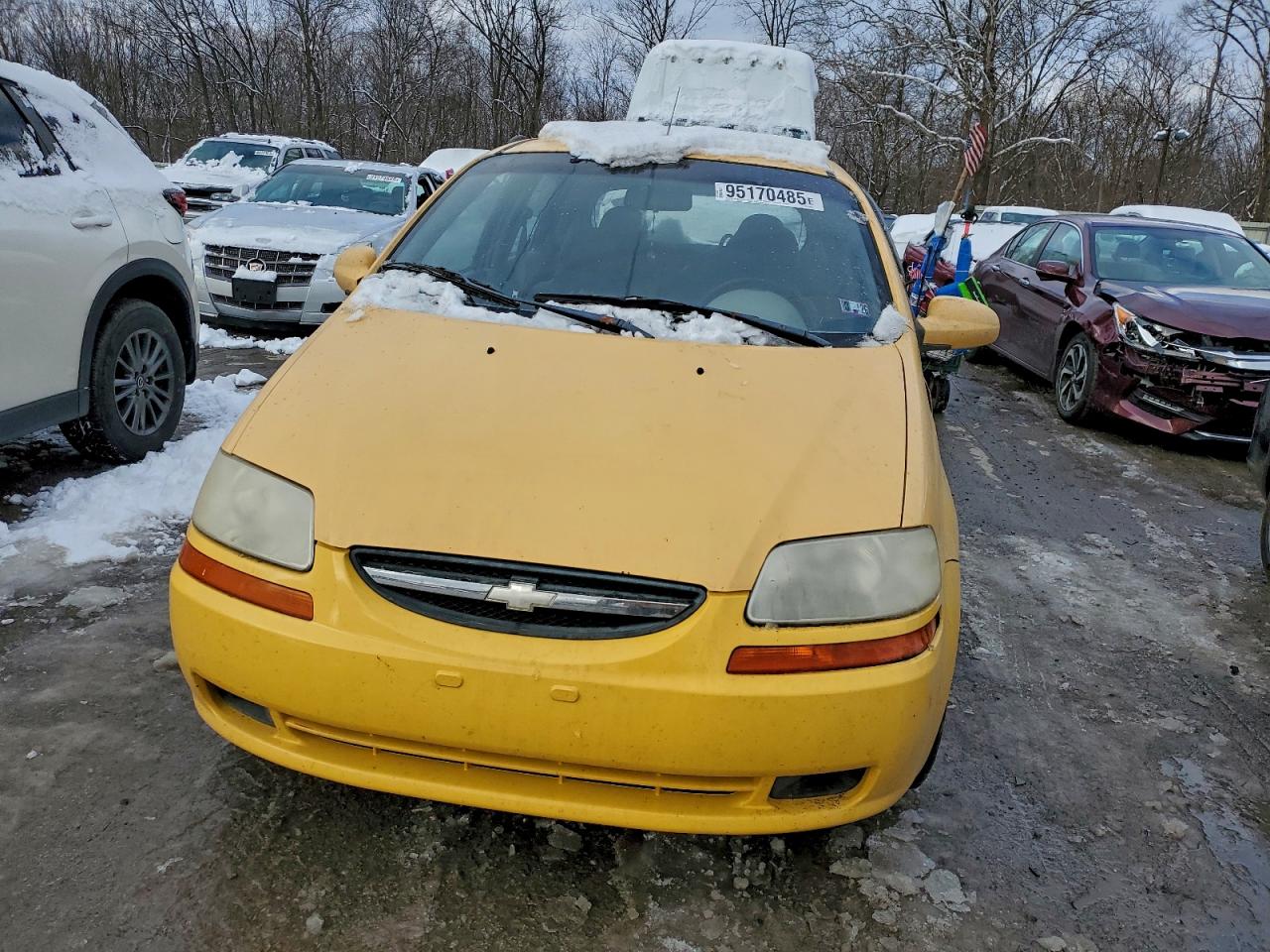 2005 Chevrolet Aveo Base Yellow vin: KL1TD62675B304516