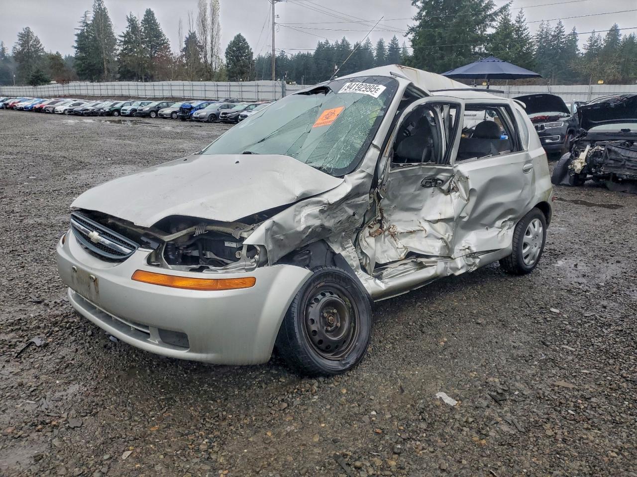 2004 Chevrolet Aveo Silver vin: KL1TD62694B256628