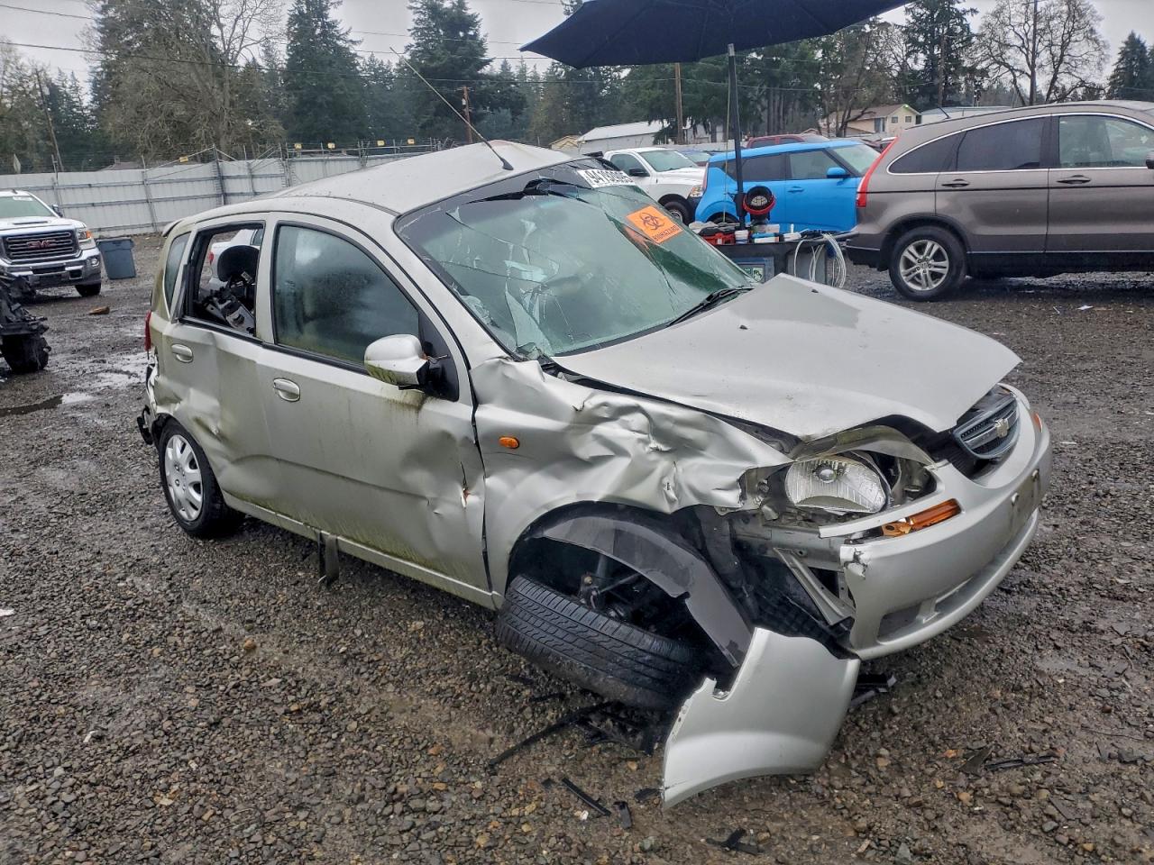 2004 Chevrolet Aveo Silver vin: KL1TD62694B256628