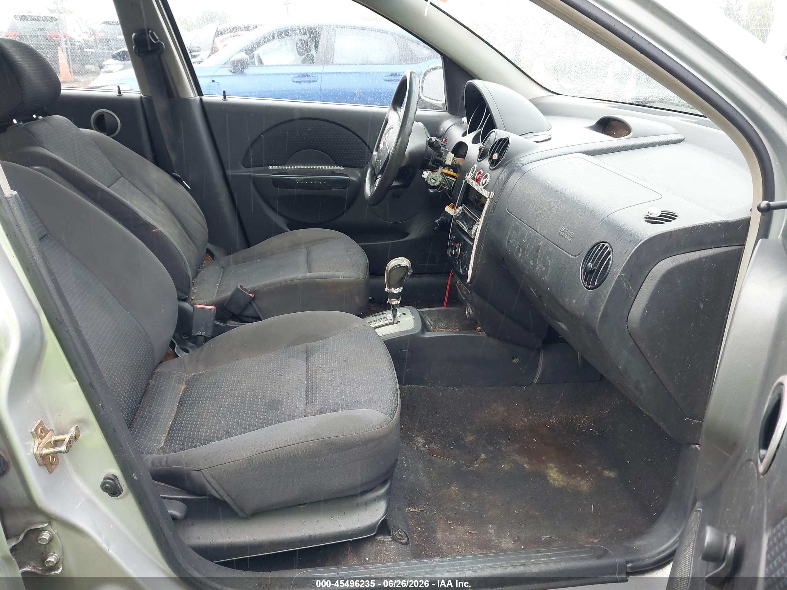2007 Chevrolet Aveo Ls Silver vin: KL1TD66607B705239