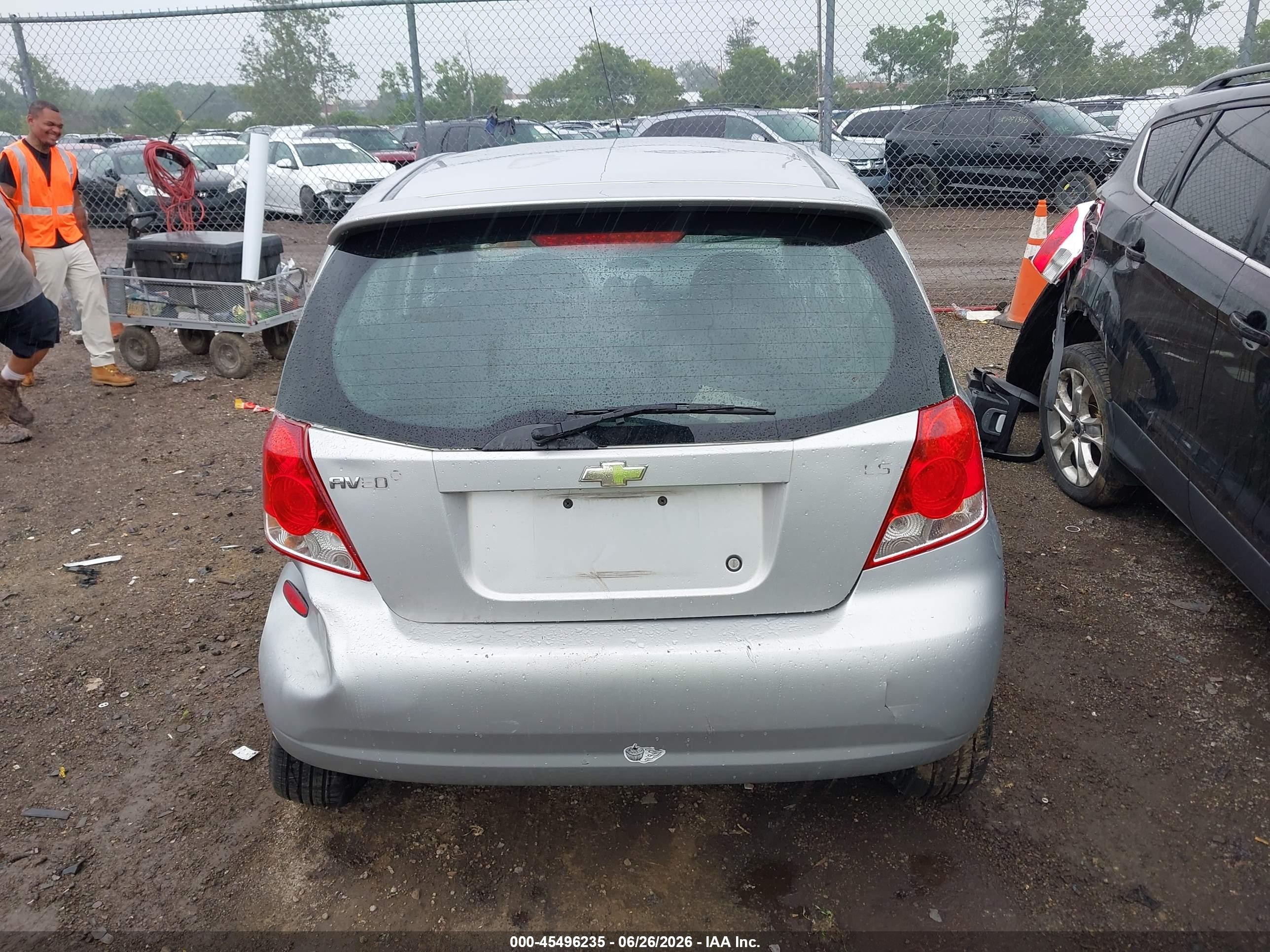 2007 Chevrolet Aveo Ls Silver vin: KL1TD66607B705239