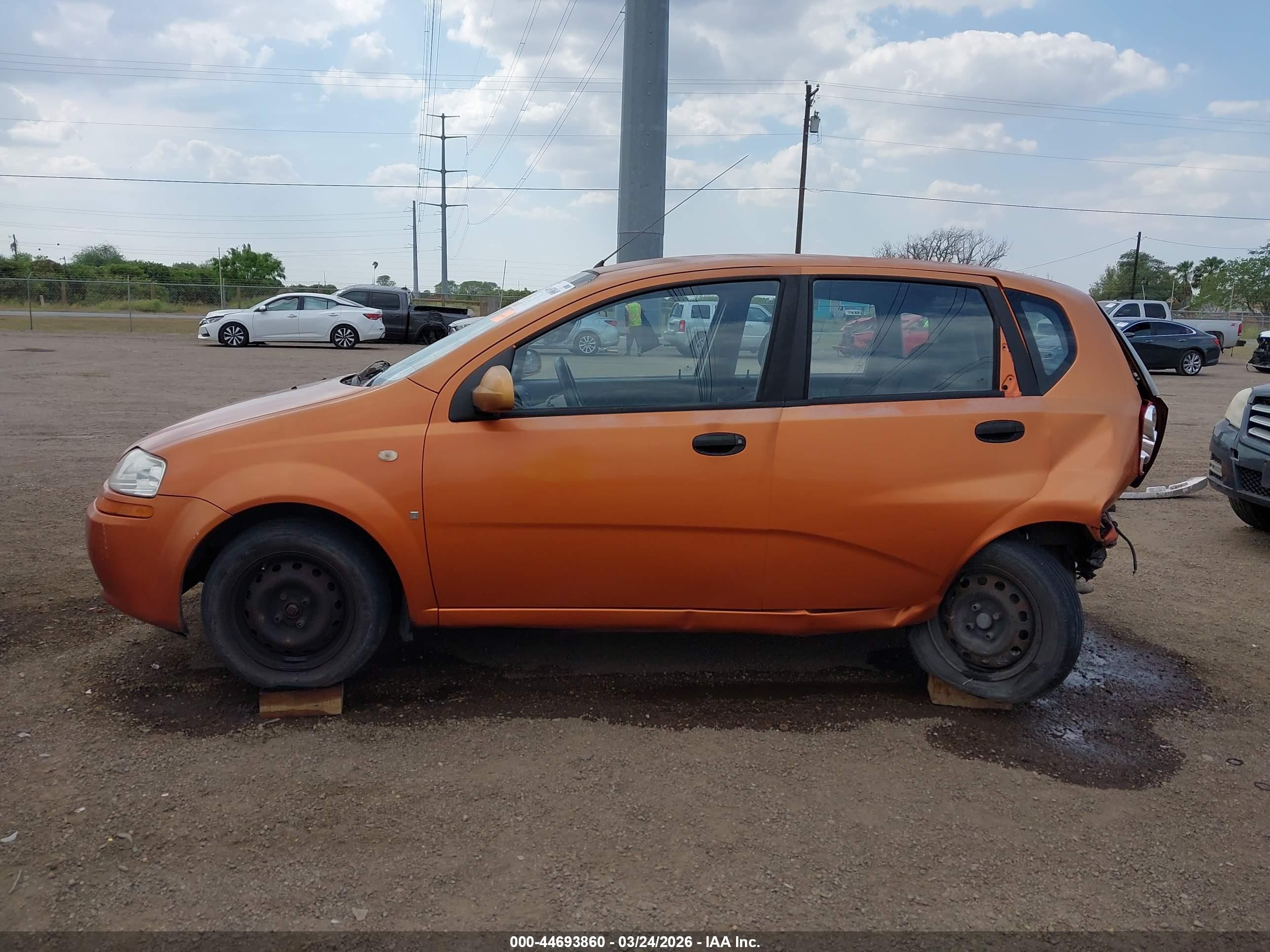 2007 Chevrolet Aveo 5 Ls Orange vin: KL1TD66607B762251