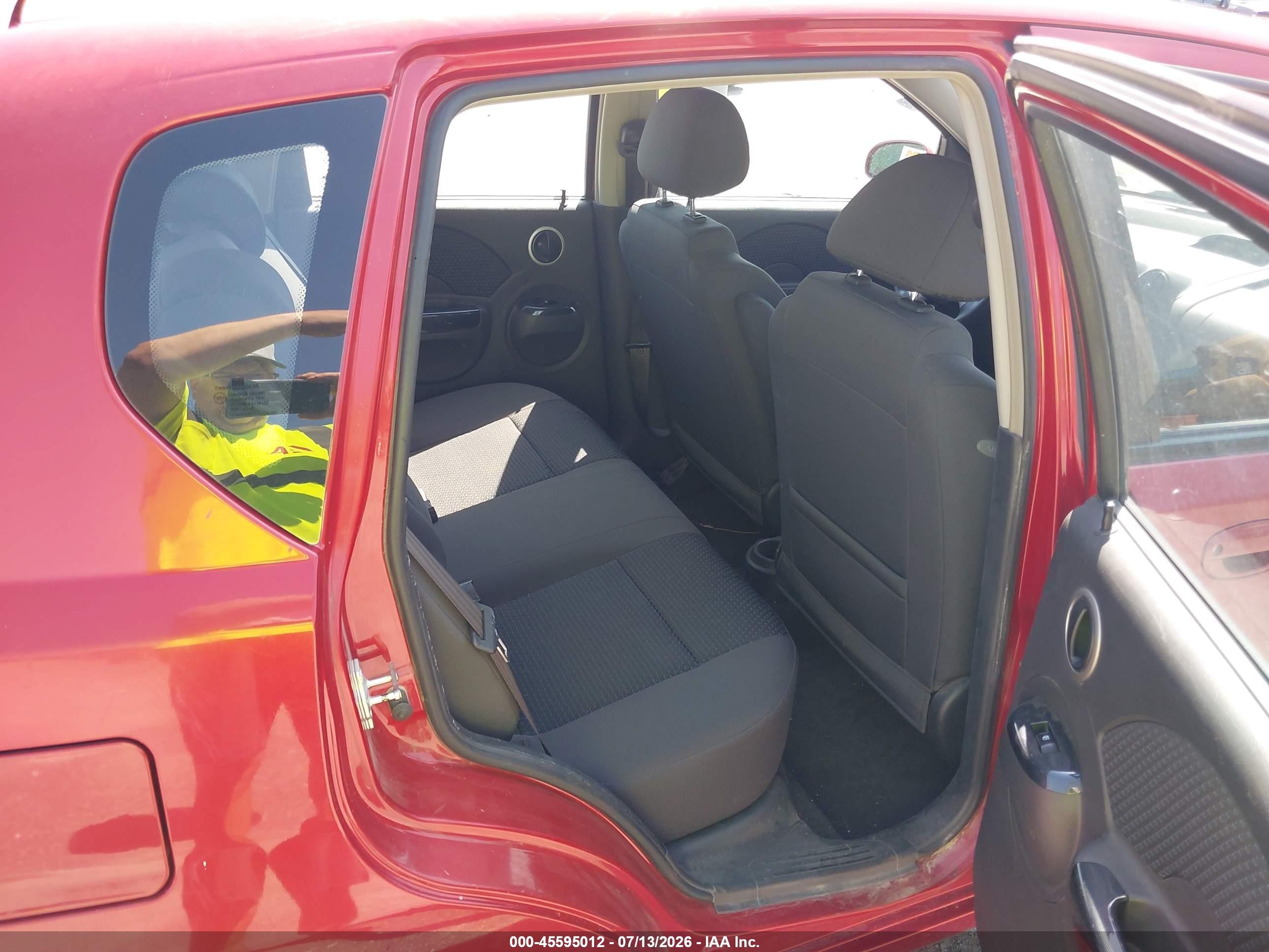 2007 Chevrolet Aveo Ls Red vin: KL1TD66607B780958