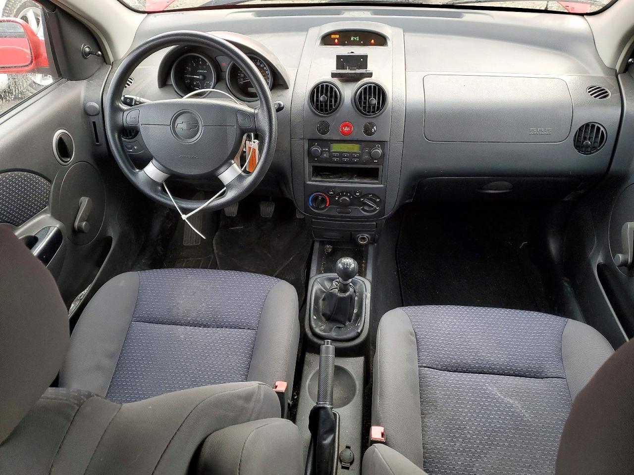 2007 Chevrolet Aveo Base Red vin: KL1TD66627B794263