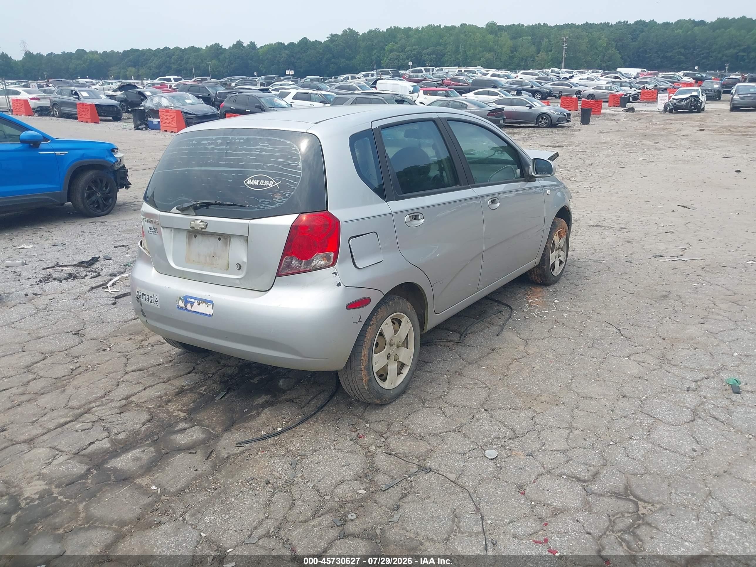 2006 Chevrolet Aveo Ls Silver vin: KL1TD66636B666418