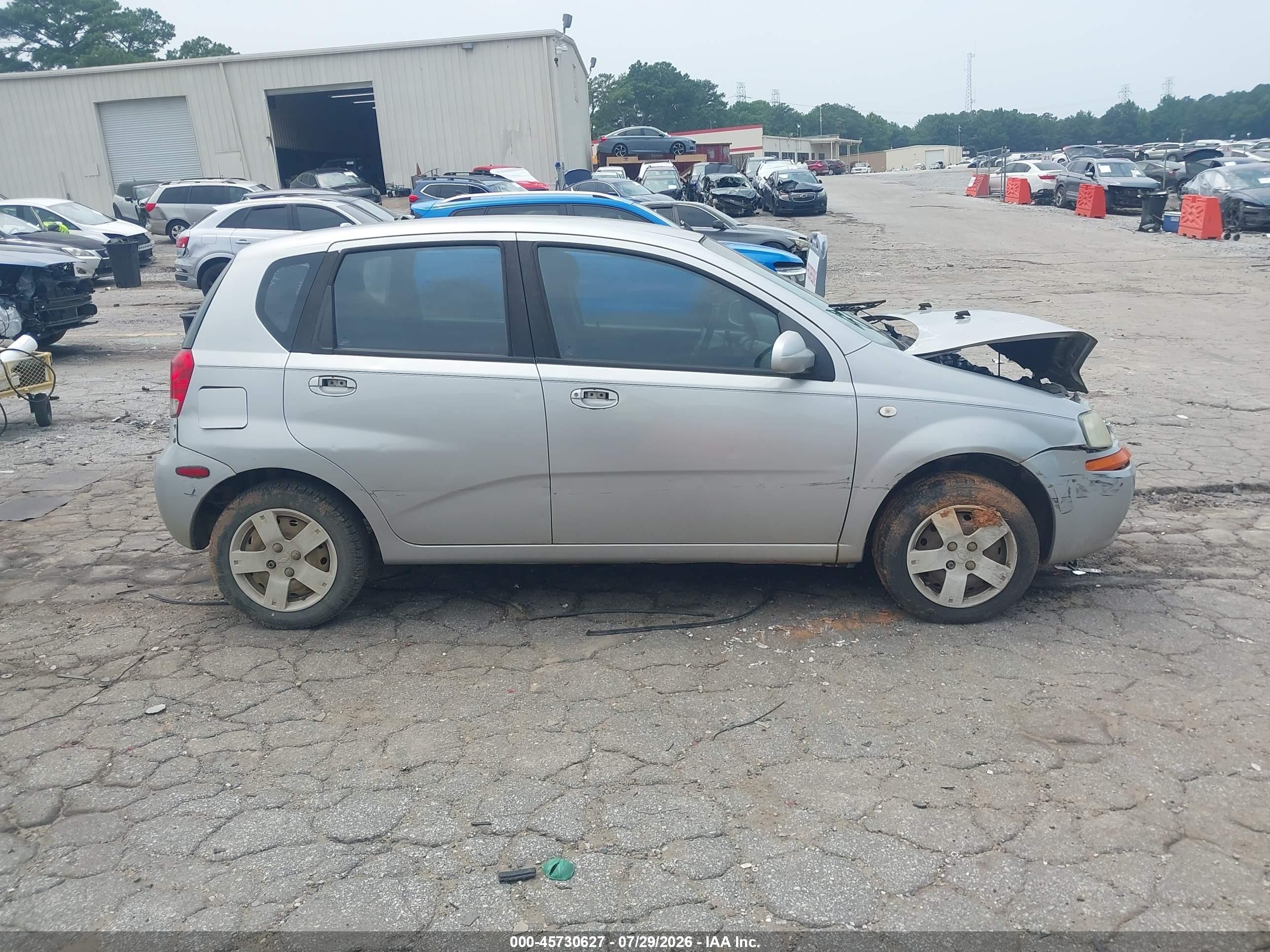2006 Chevrolet Aveo Ls Silver vin: KL1TD66636B666418