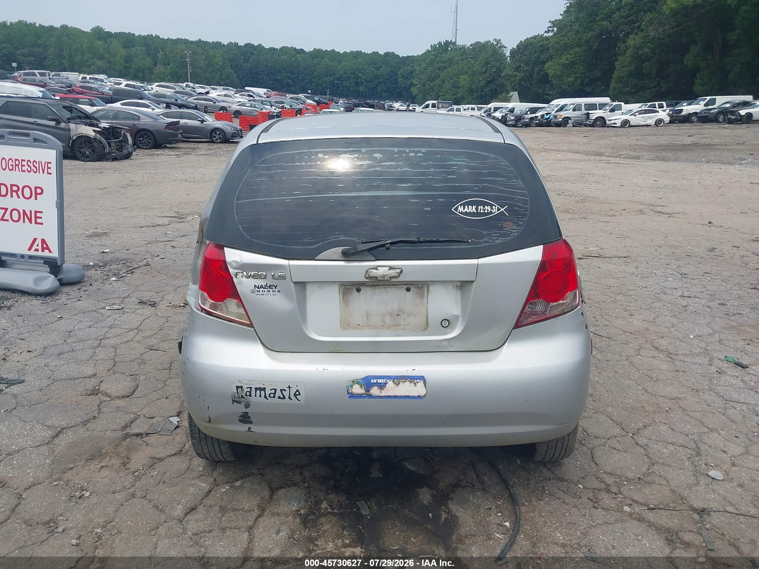 2006 Chevrolet Aveo Ls Silver vin: KL1TD66636B666418