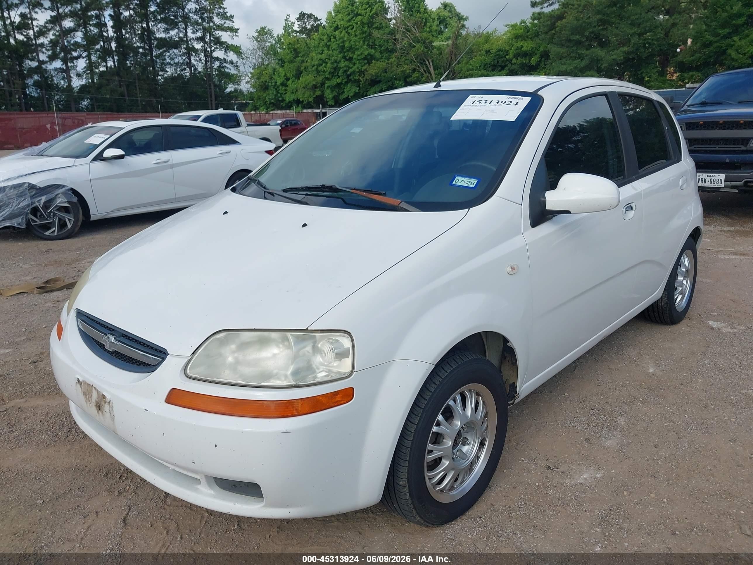 2006 Chevrolet Aveo Ls White vin: KL1TD66636B669769