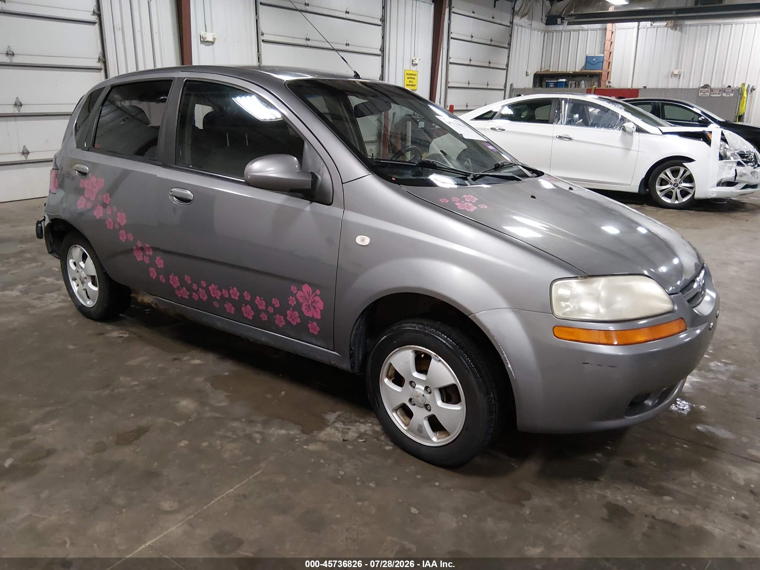2006 Chevrolet Aveo Ls Серый vin: KL1TD66646B531934