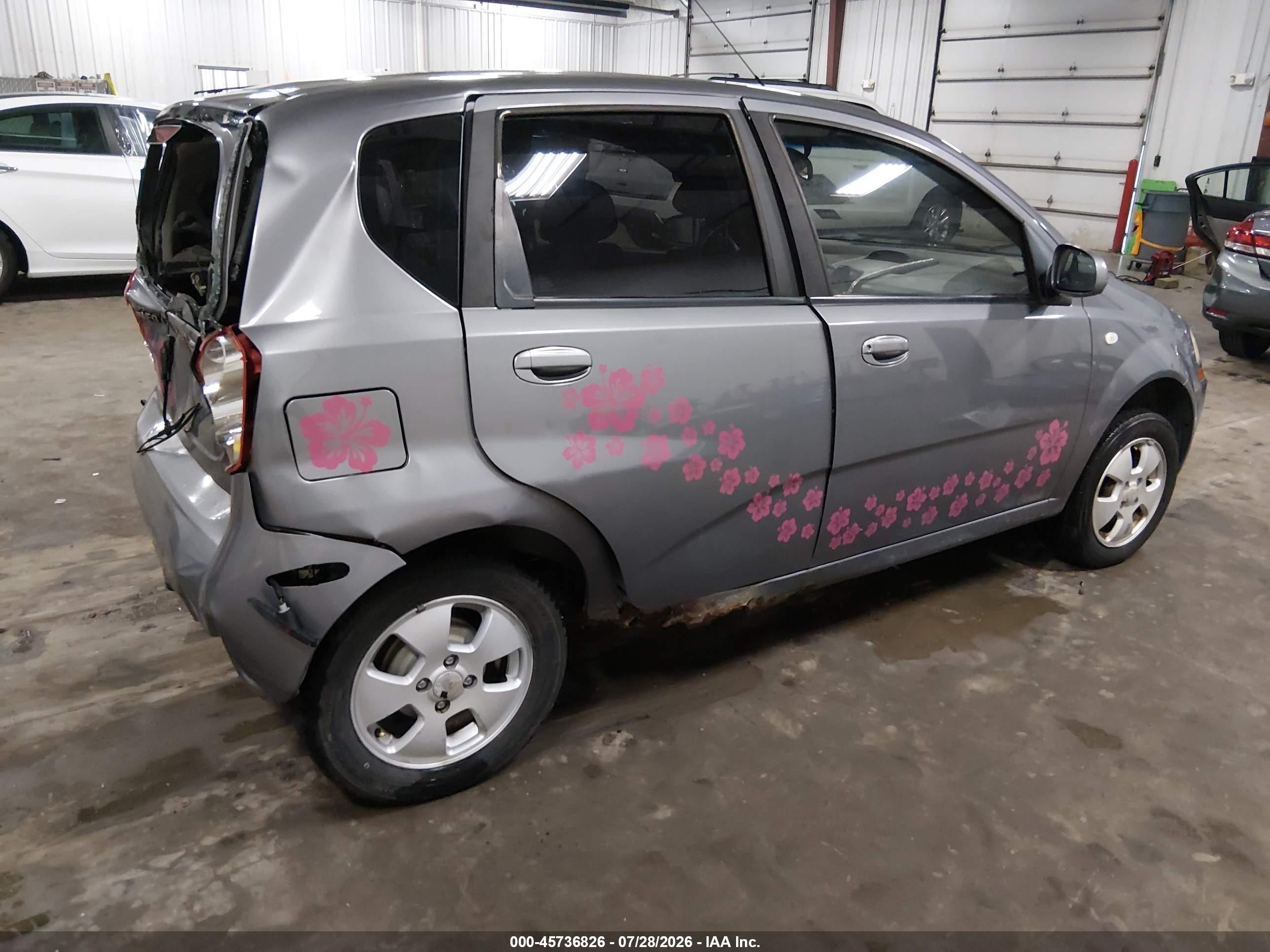 2006 Chevrolet Aveo Ls Gray vin: KL1TD66646B531934