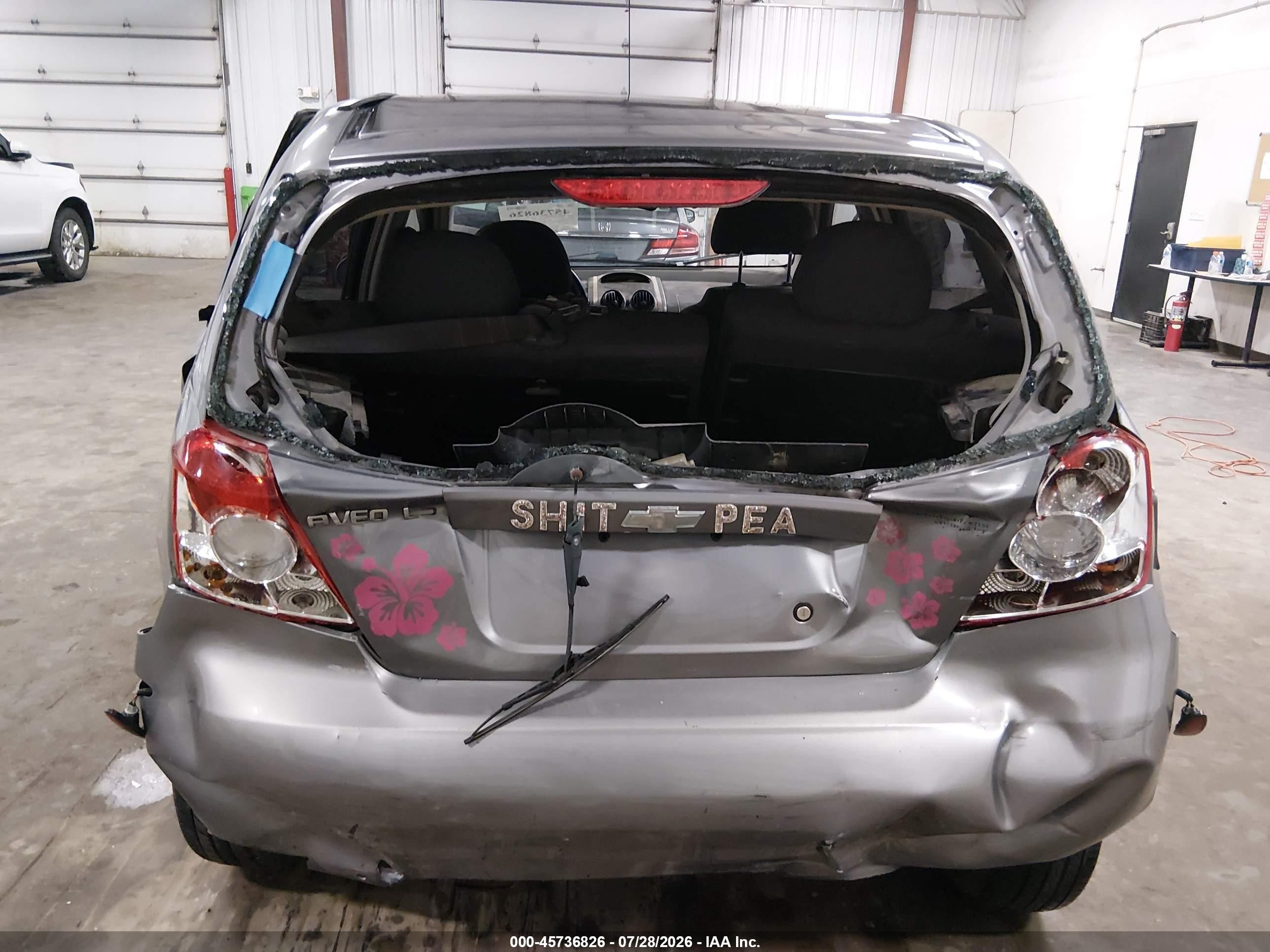 2006 Chevrolet Aveo Ls Gray vin: KL1TD66646B531934